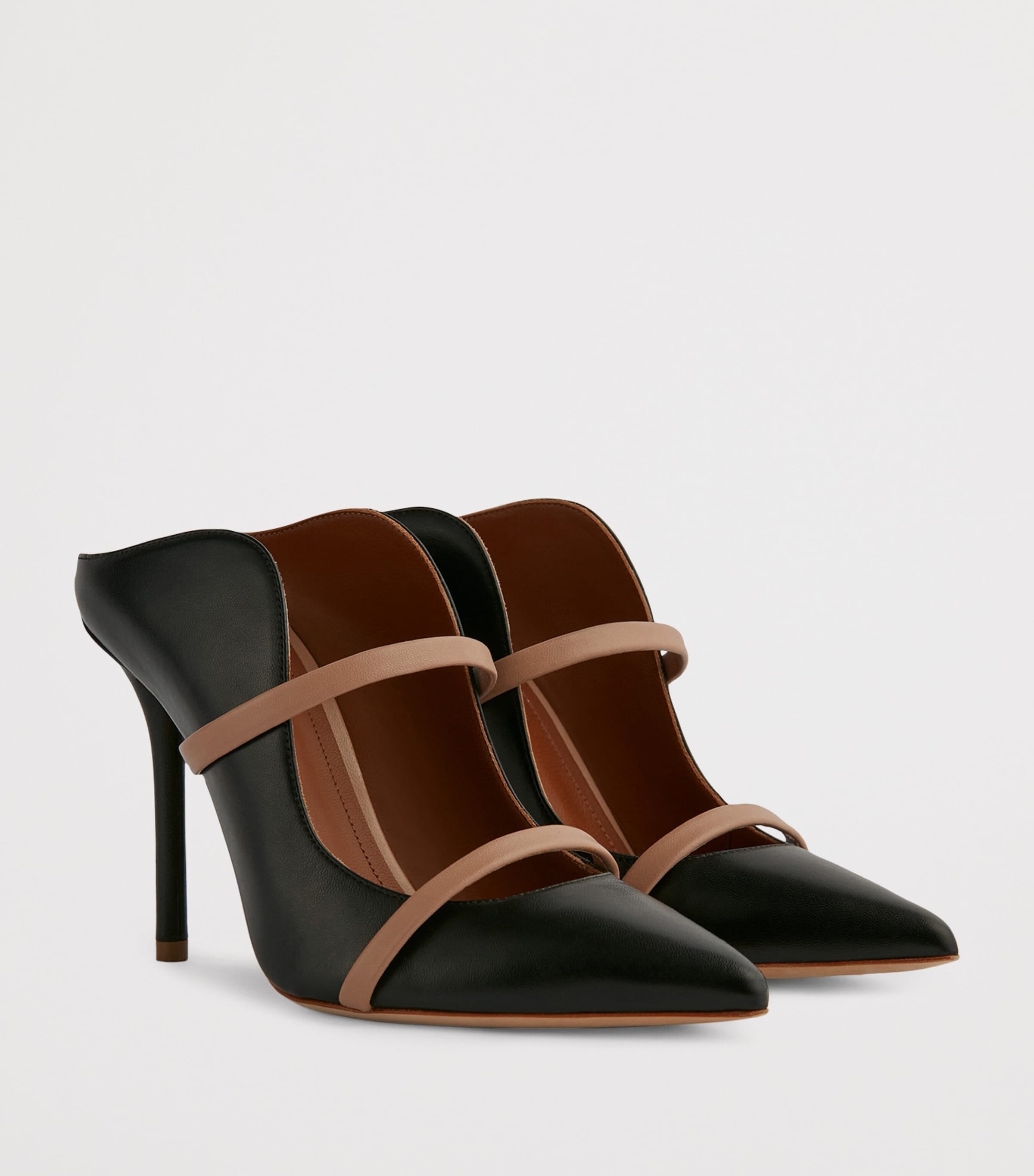 Leather Maureen Mules 100 BLACK Image 3