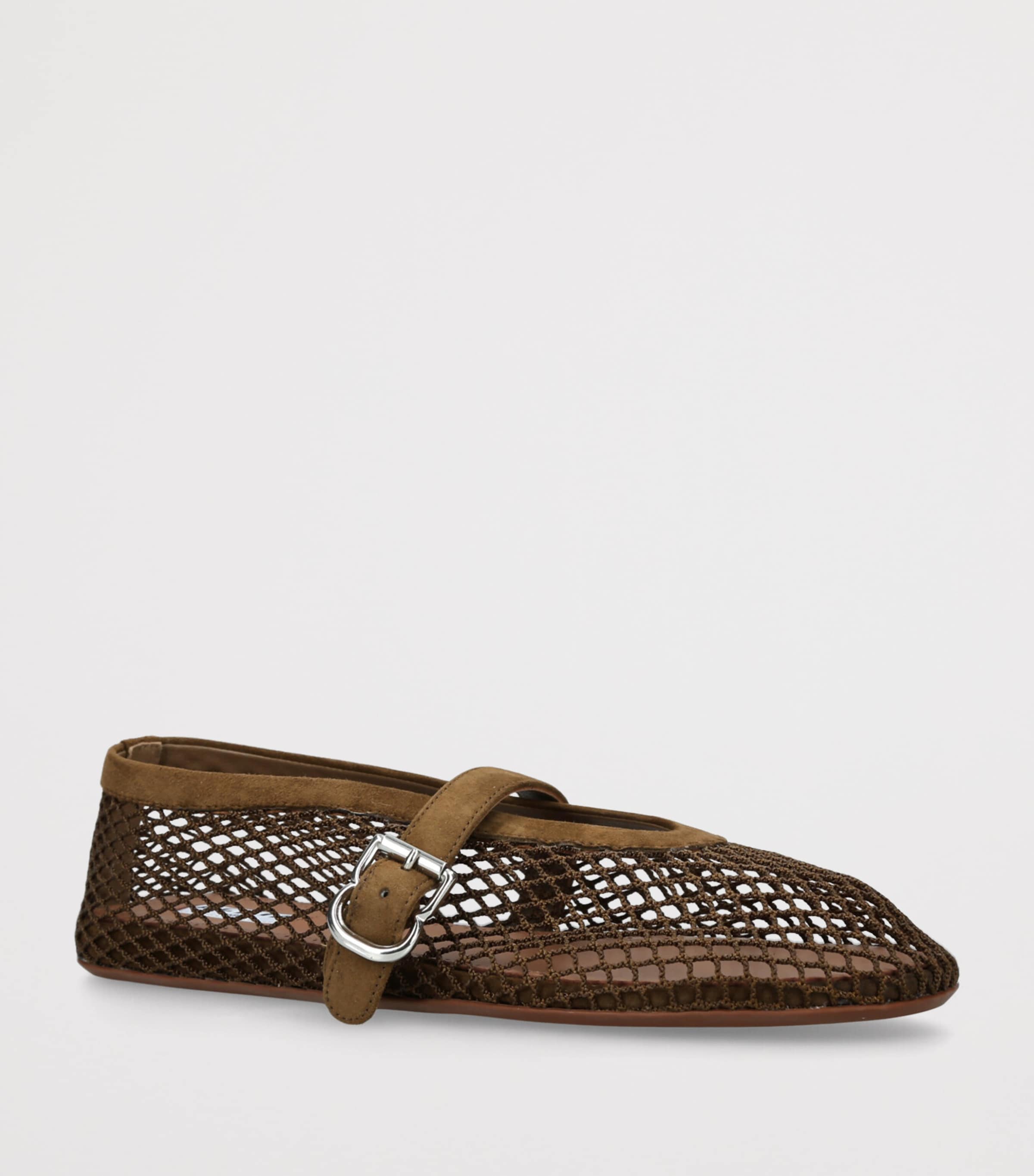 Alaïa Mesh Ballet Flats Khaki Image 3