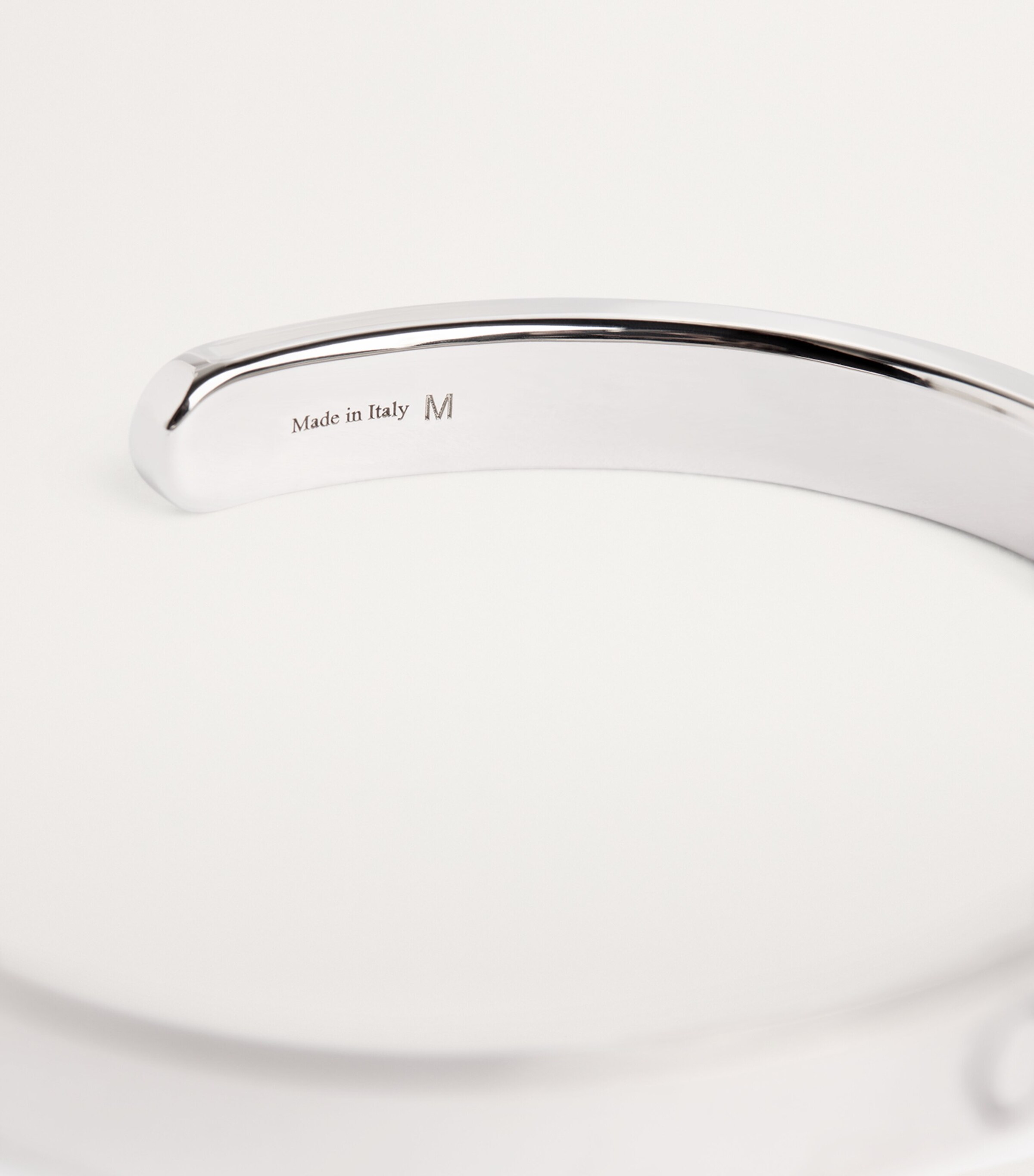 Logo-Engraved Bangle SILVER - BLACK Image 5