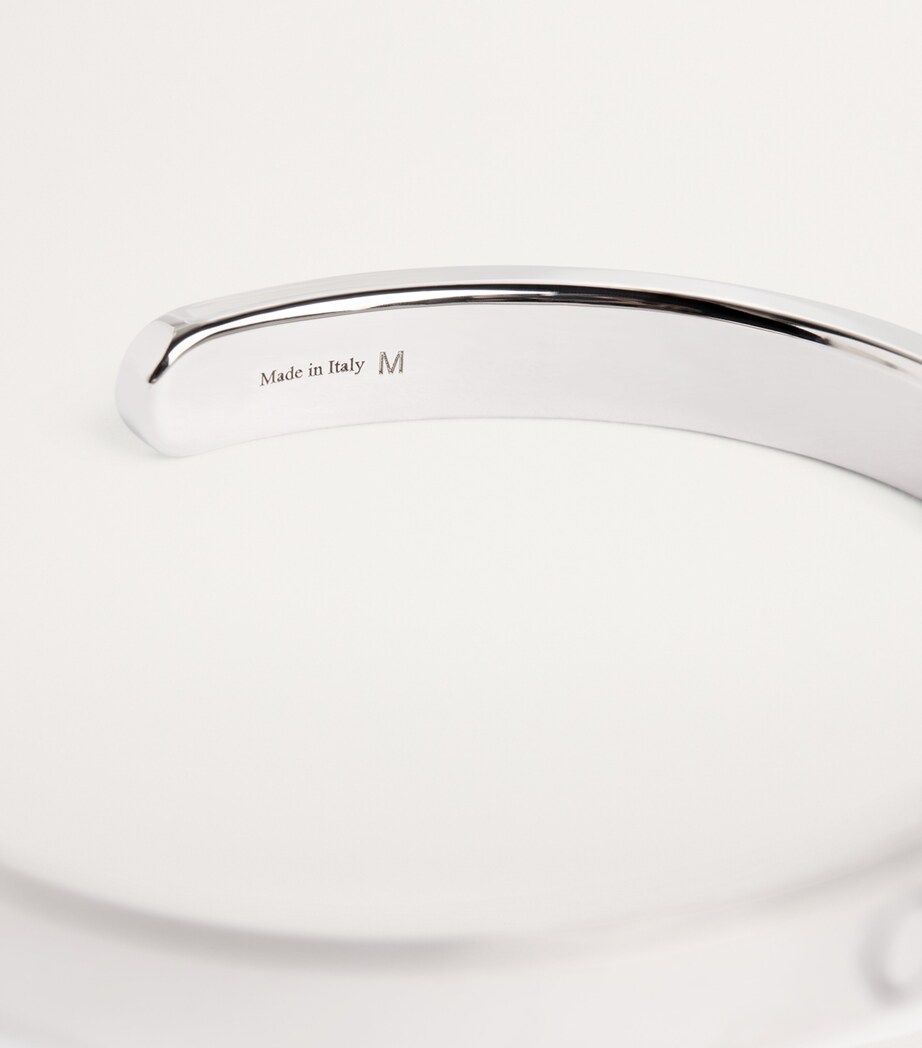 Logo-Engraved Bangle SILVER - BLACK Image 5