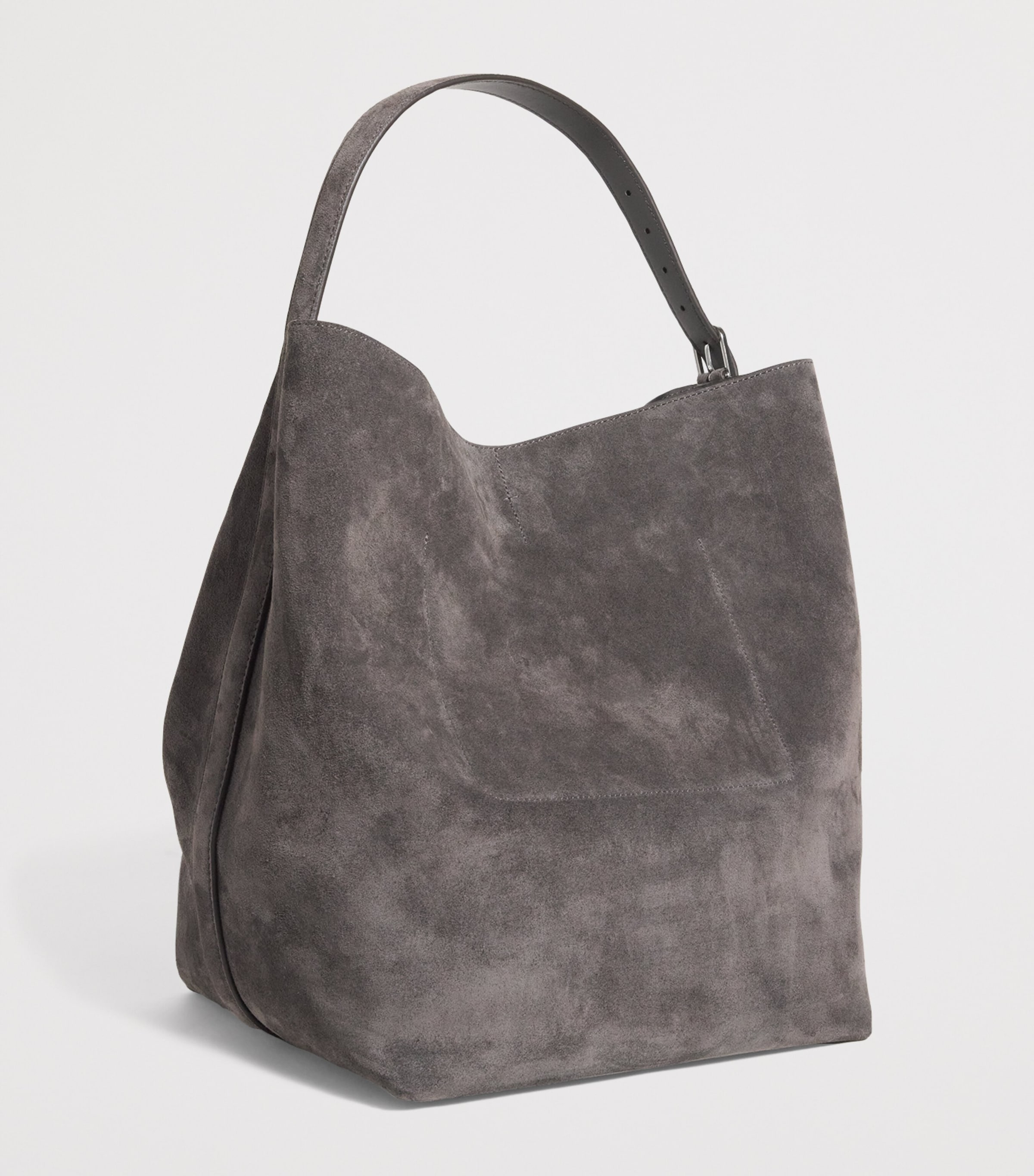 Belted Tote Toteme Belted Suede Tote Granite Women Discount bags