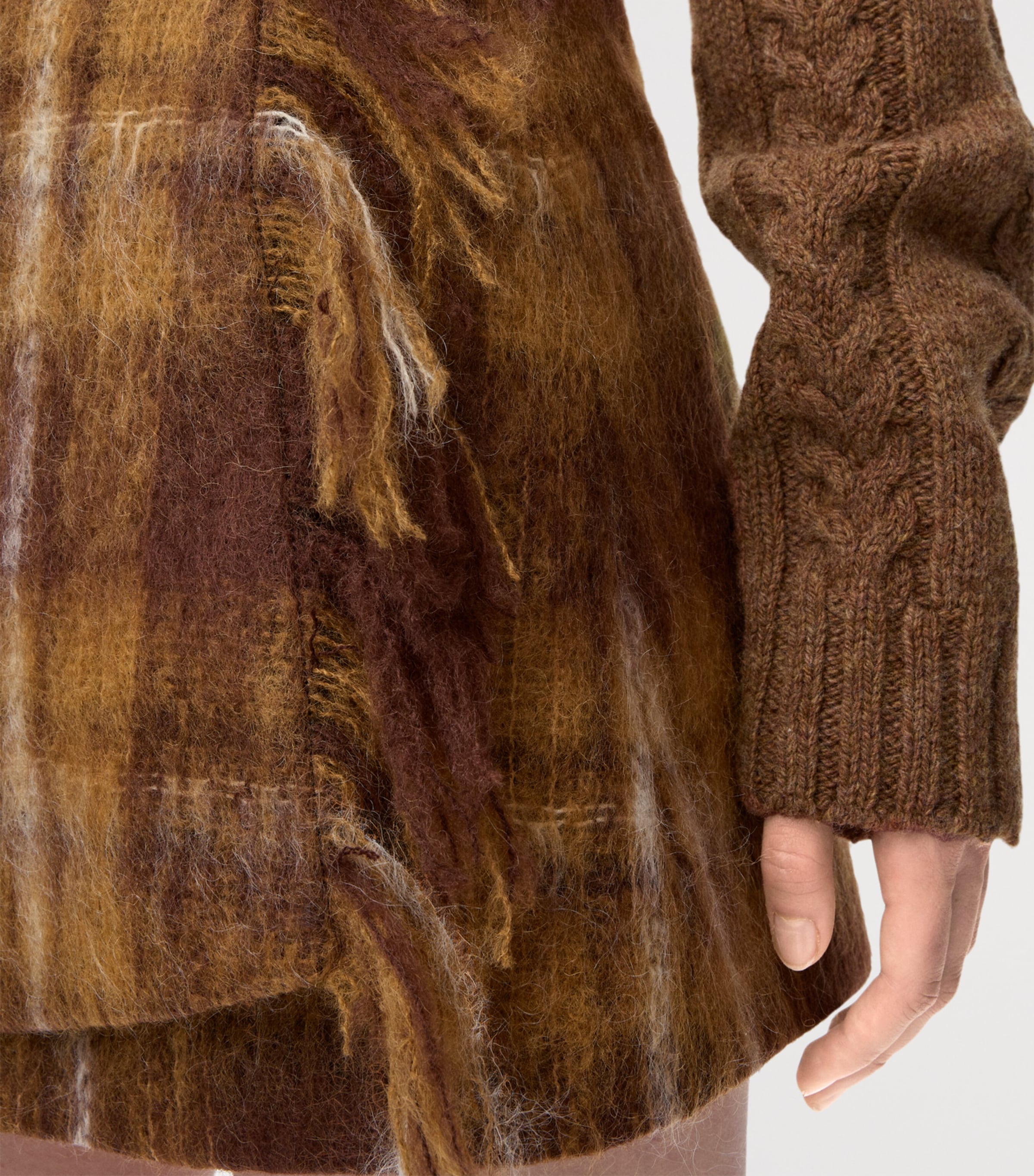 Mohair-Wool Buckled Mini Skirt YELLOW/MULTICOLOR Image 5