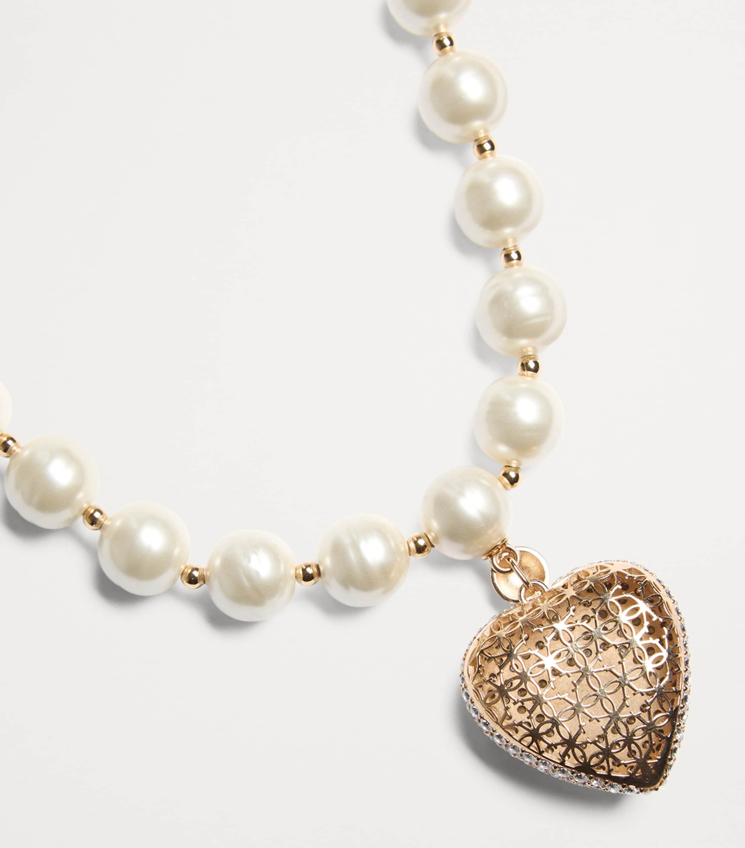 【関税＆送料込み】Valentino Garavani Coeur  Necklace Coeur Royal Necklace In Metal, Enamel And Beads for Woman in
