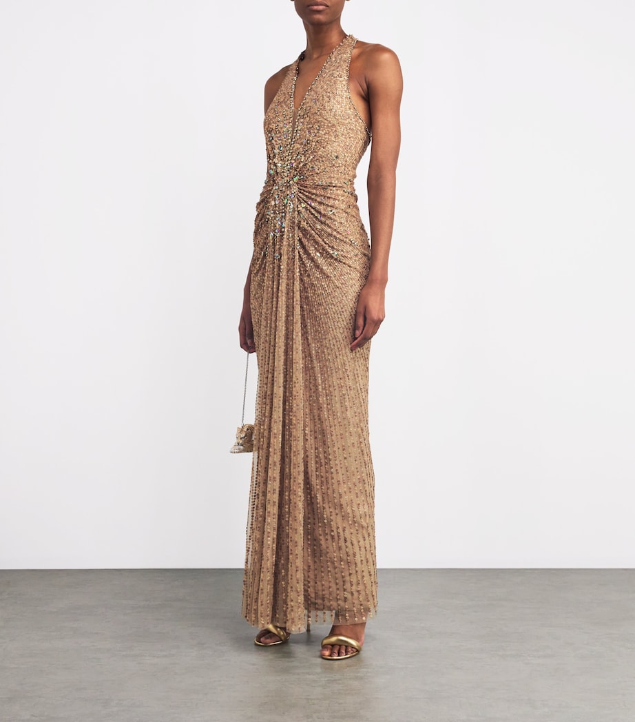 Embellished Gathered Lena Gown BISCOTTI 2087 Image 2