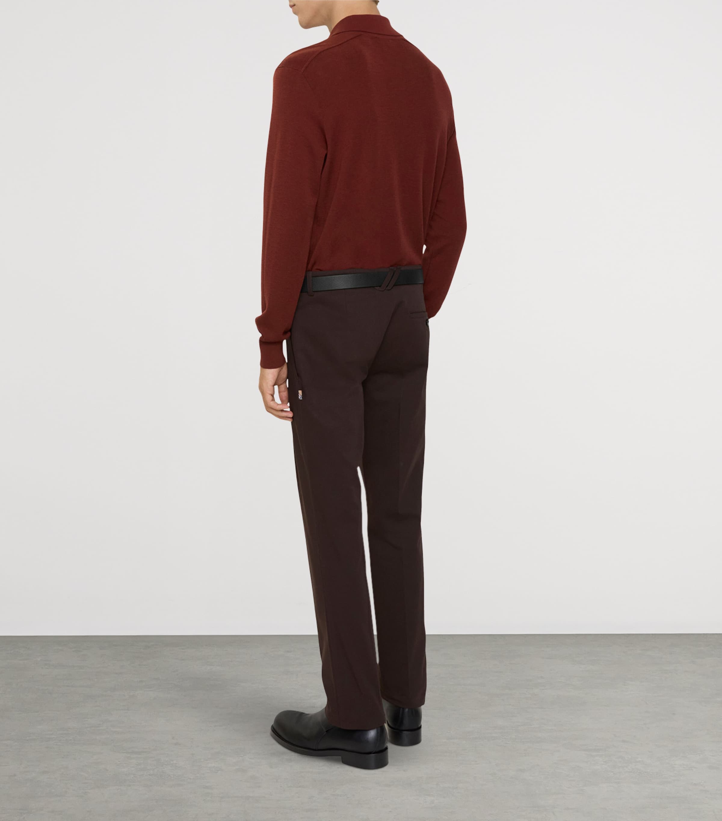 Cotton Twill Slim Chinos CLOVE BROWN Image 3