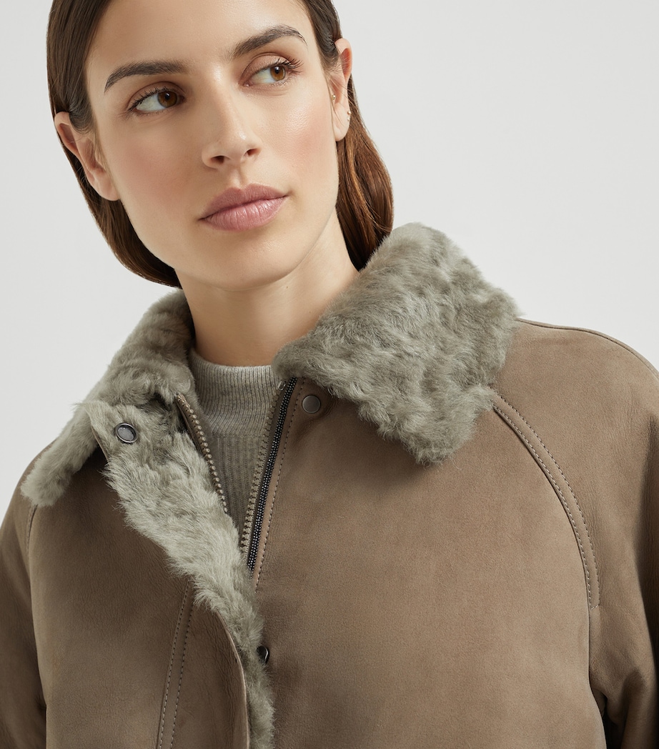 Shearling-Lined Leather Jacket C9701 Image 2