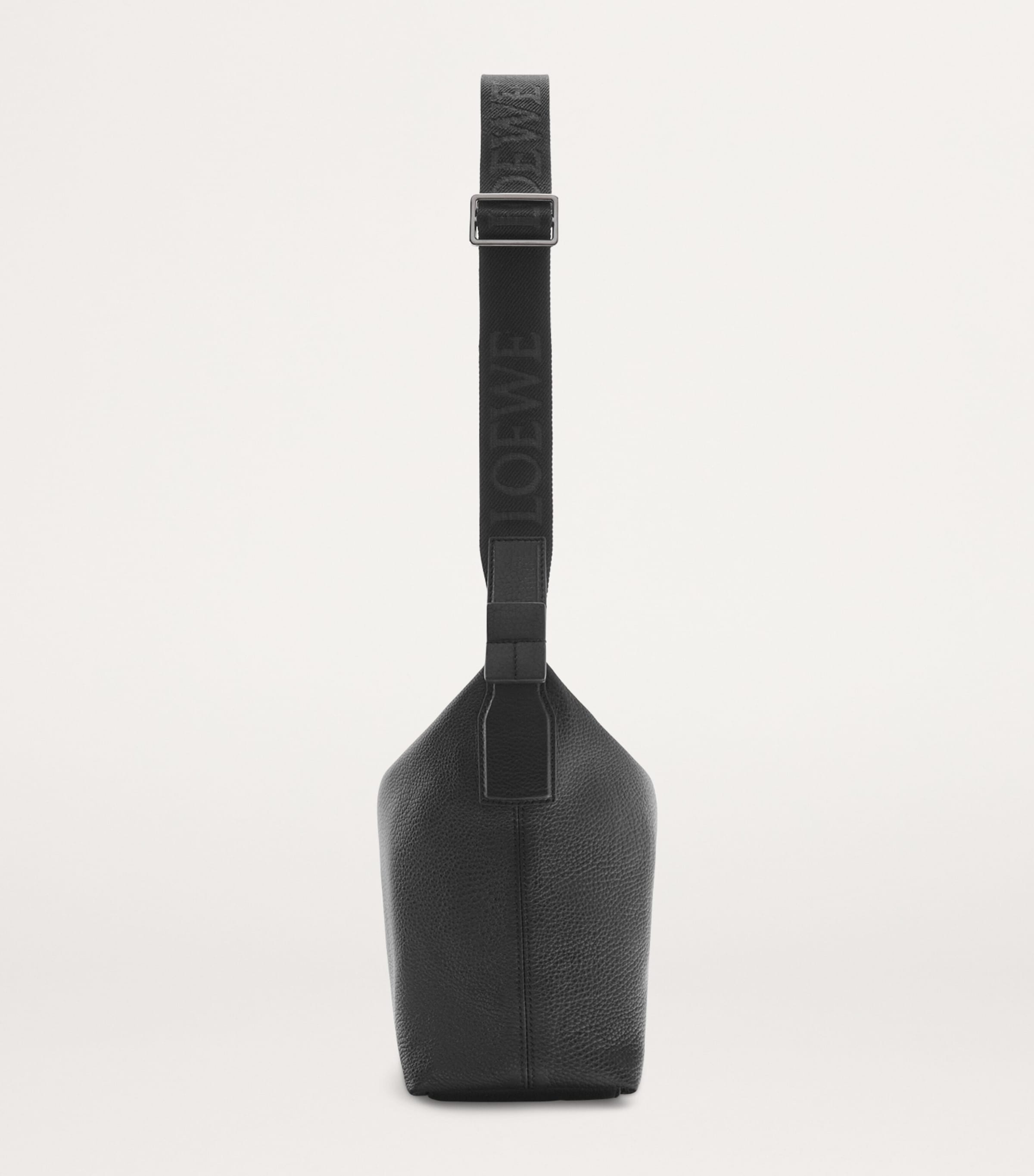 Small Leather Cubi Cross-Body Bag BLACK Image 3