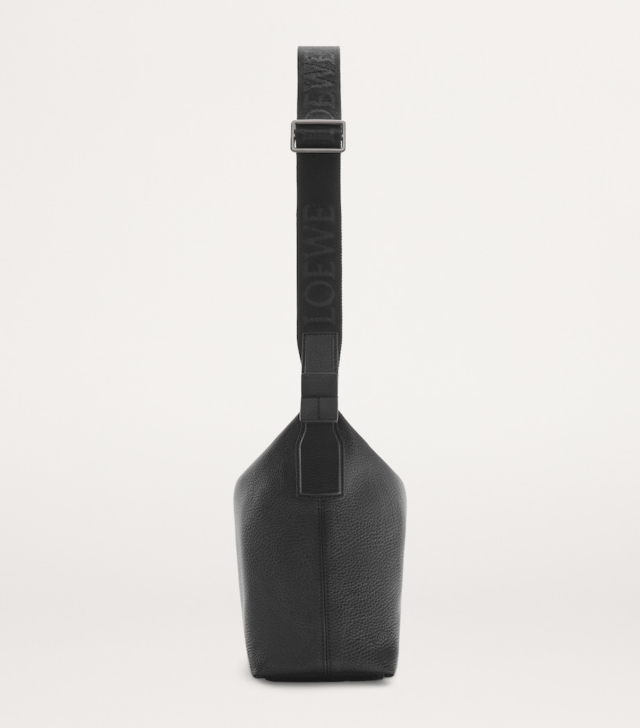 Small Leather Cubi Cross-Body Bag BLACK Image 3