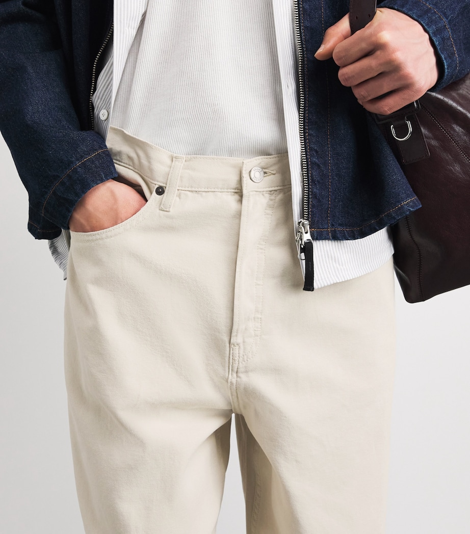 FRAME Mens Baggy Jeans Off White Image 3