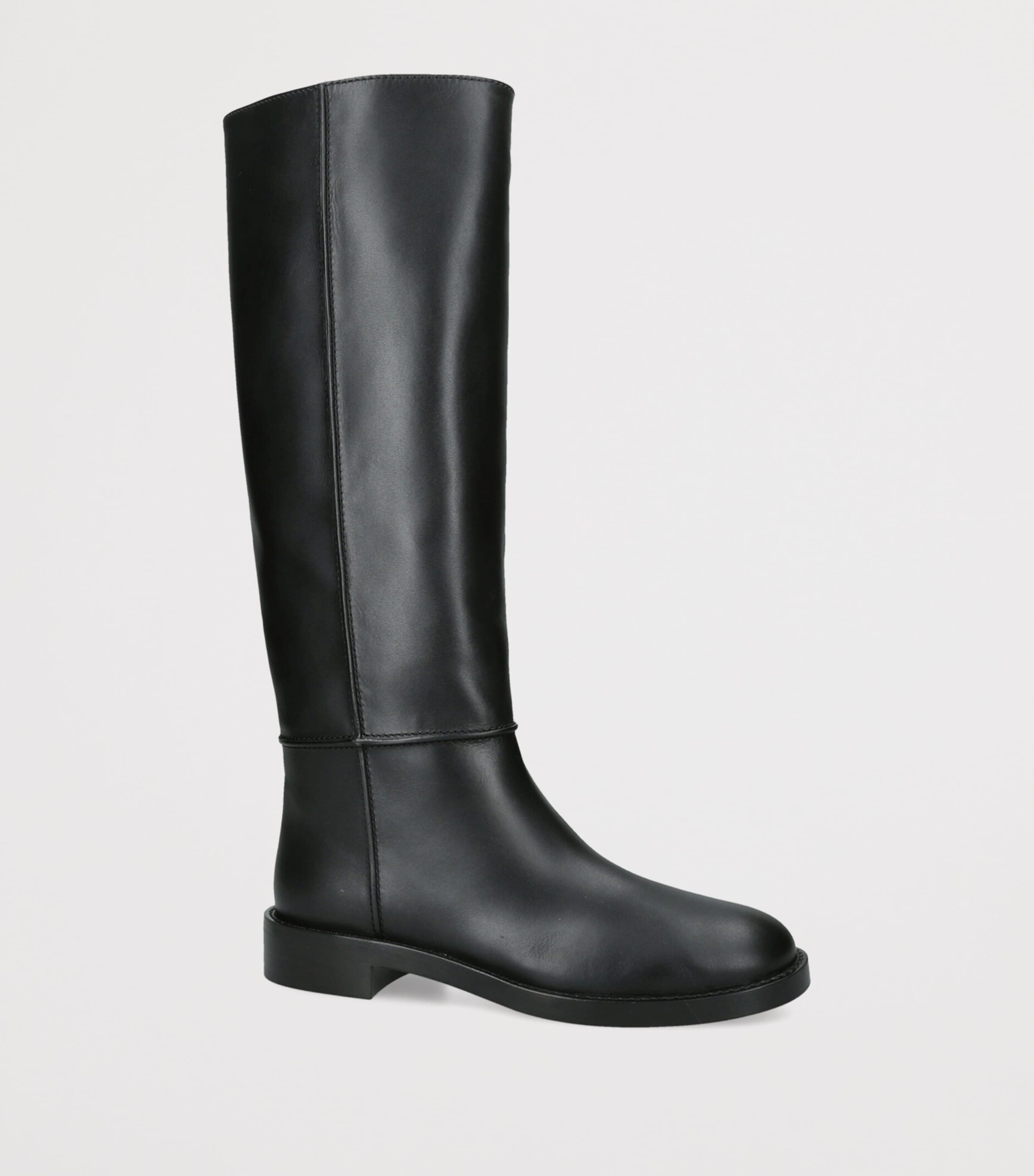 Gianvito Rossi Leather Knee-High Riding Boots Black Image 2