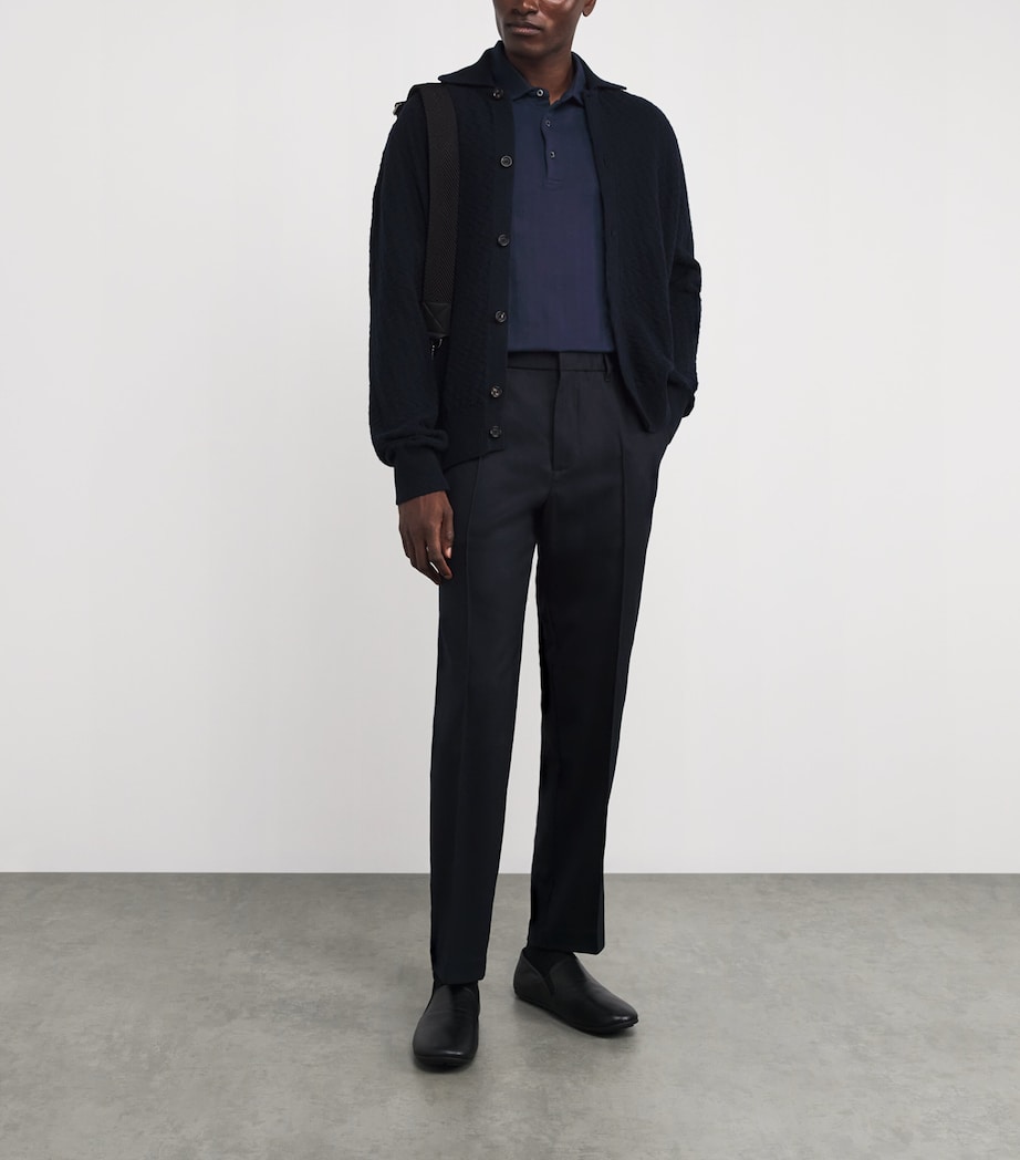 Cotton Jersey Polo Shirt 1 NAVY BLUE Image 2