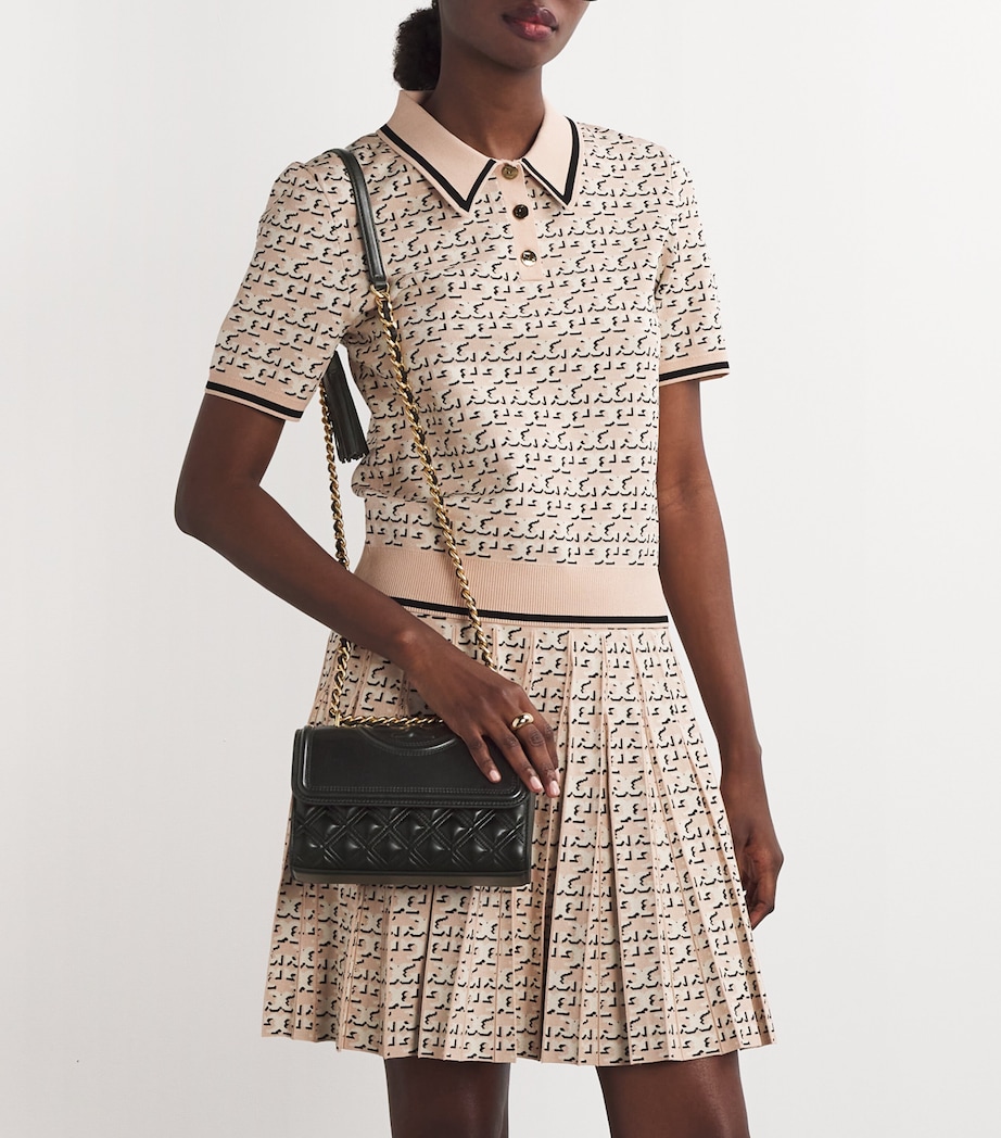 Small Leather Fleming Shoulder Bag BLACK Image 2