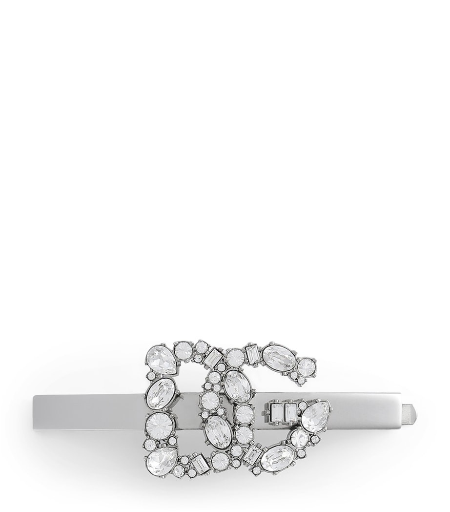 Dolce&Gabbana Diamanté DG Hair Clip Silv Image 1