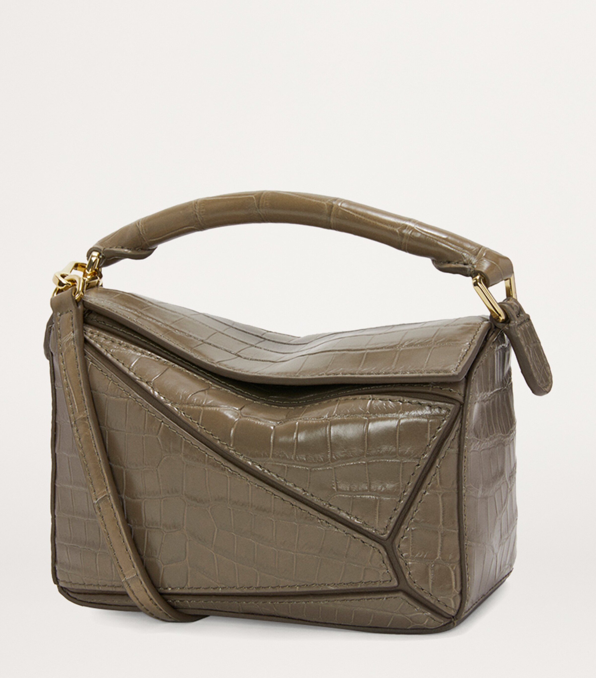 LOEWE Mini Crocodile Puzzle Top-Handle Bag | Harrods US