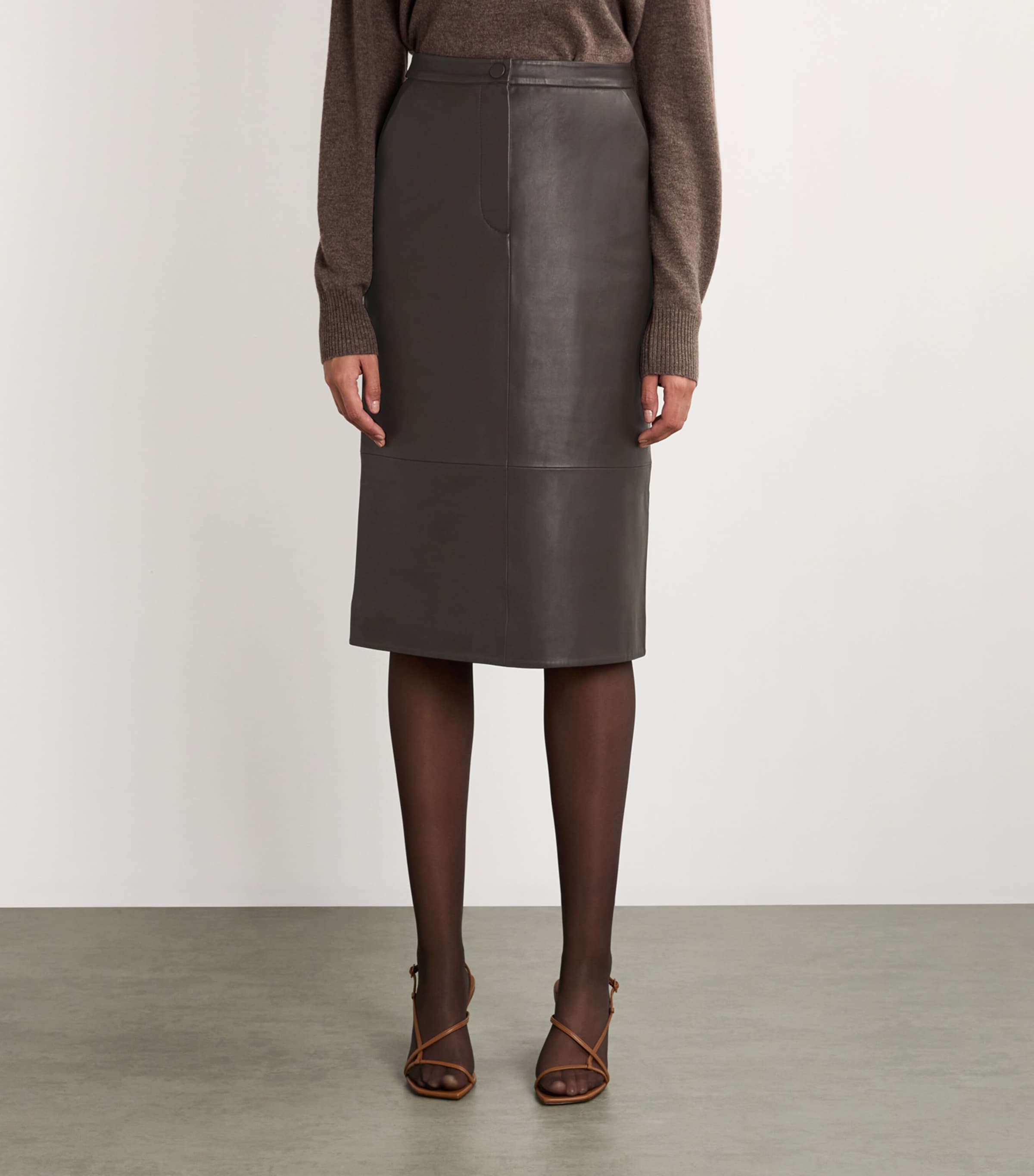 Nappa Leather Pencil Skirt A2009 Image 3