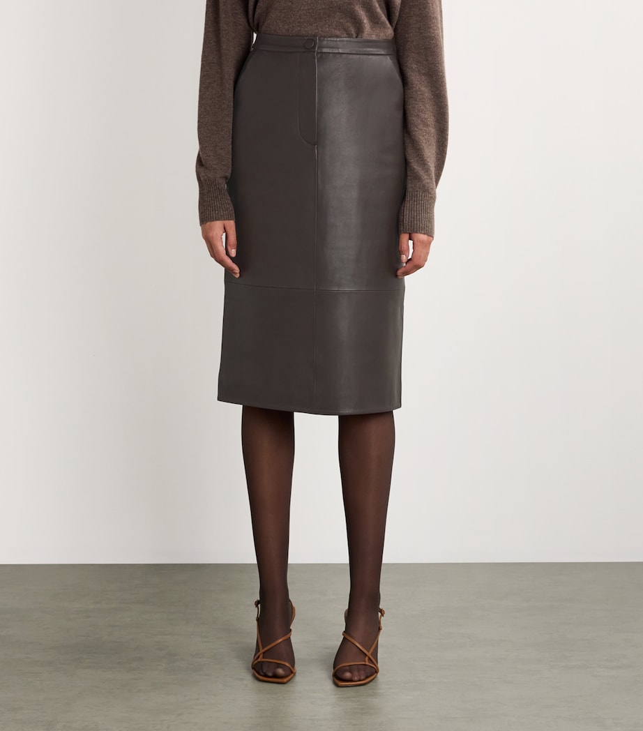 Nappa Leather Pencil Skirt A2009 Image 3