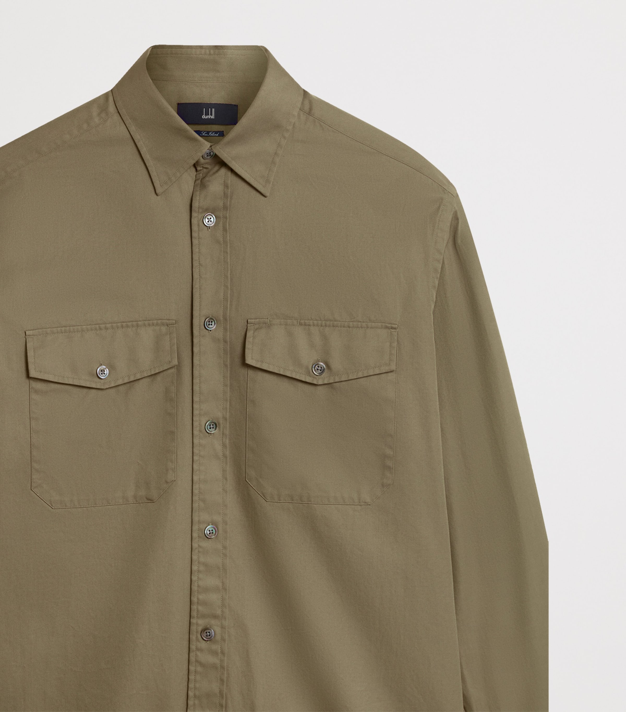 Cotton Gabardine Overshirt 102KHAKI Image 6