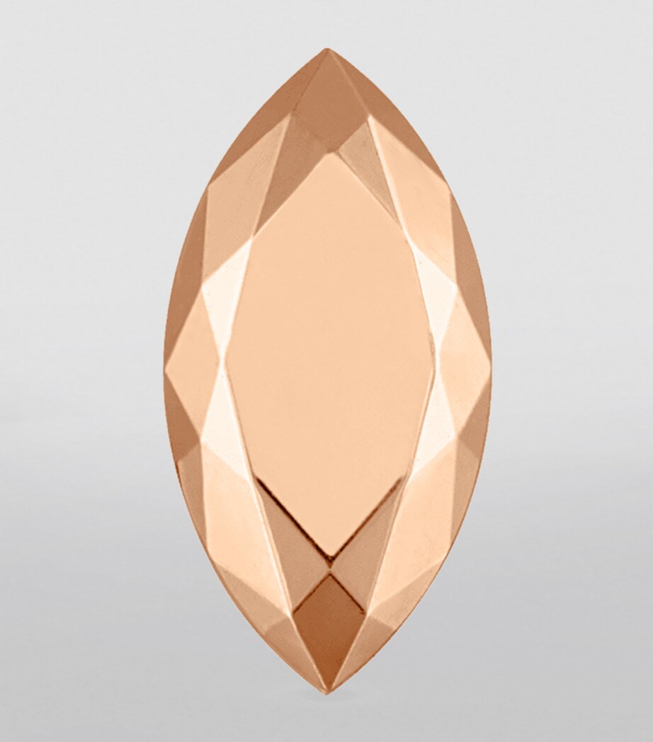 Faceted Marquise Threaded Stud Single Earring (6.5mm) ROSE GOLD Image 3