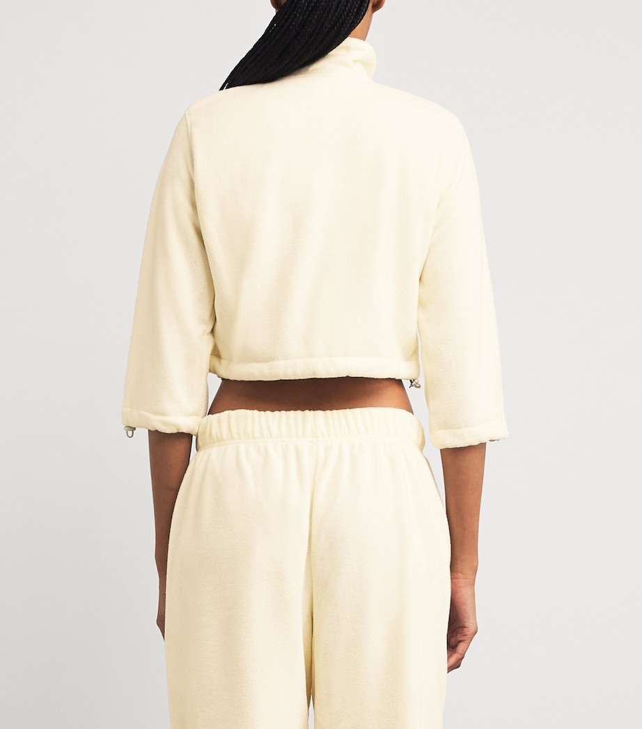 Cropped Fleece Jacket ECRU Image 4