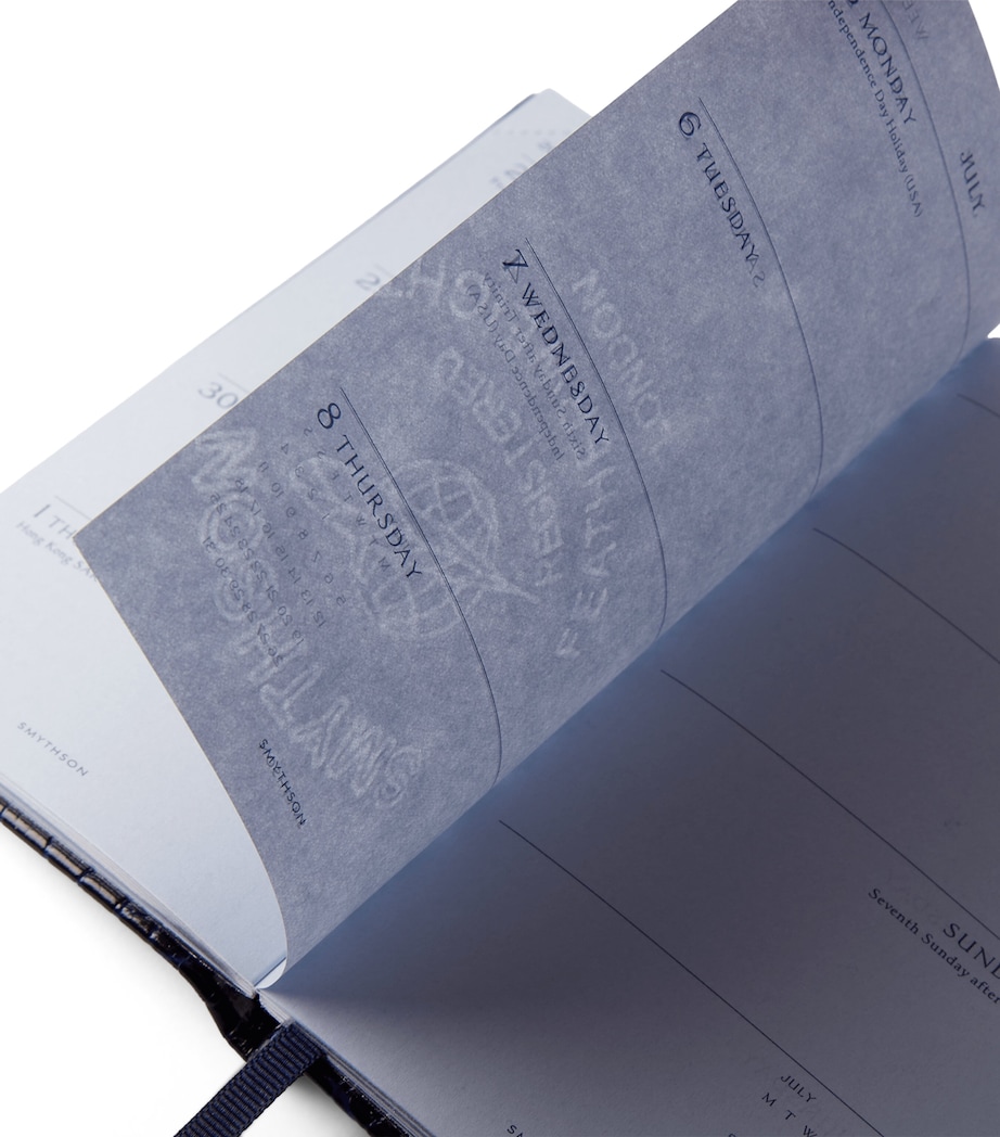 Smythson Leather Panama Weekly Diary 2027 Navy Image 3