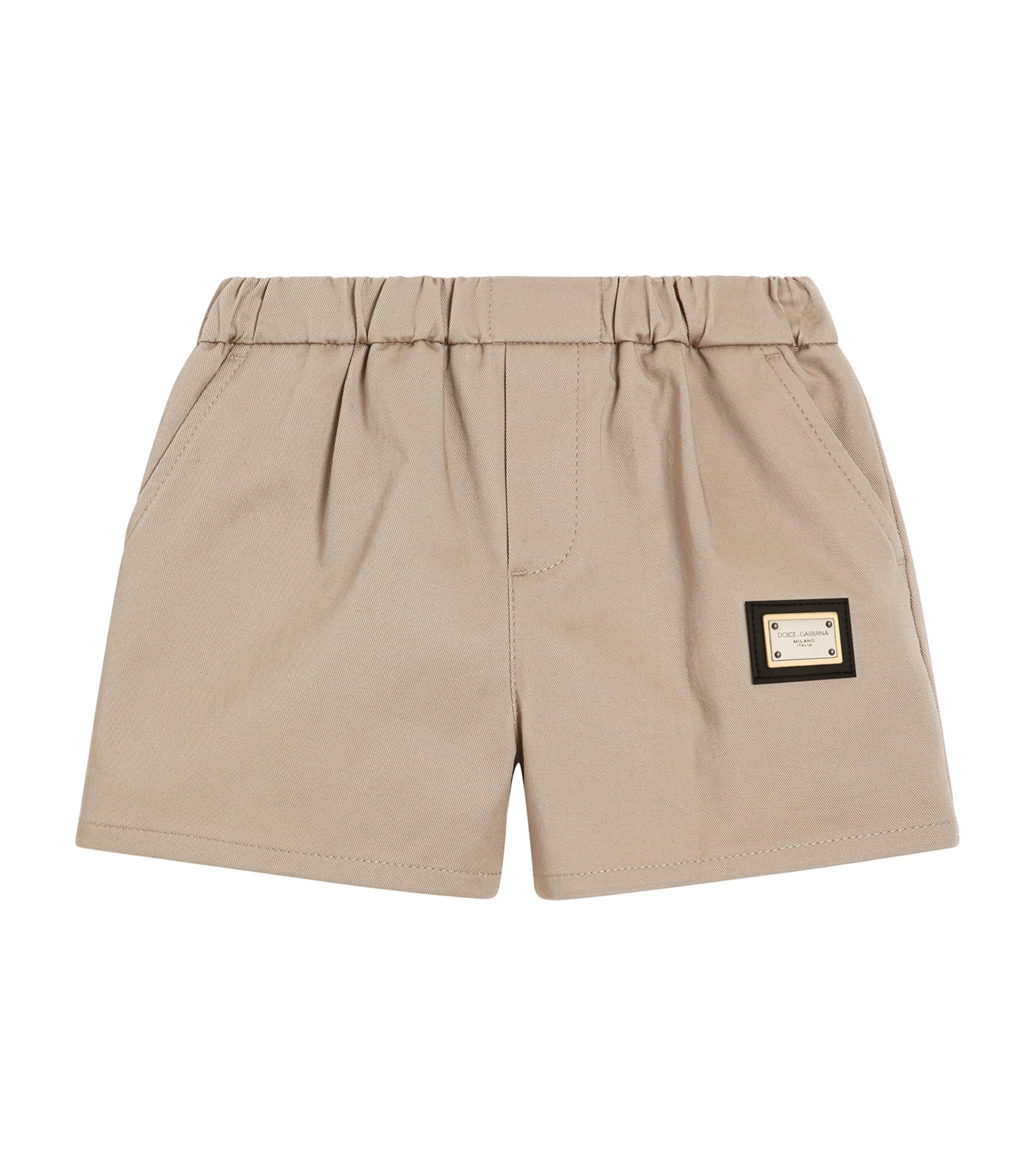 Dolce&Gabbana Kids Cotton Logo Shorts (3-36 Months) Dark Cord Image 1