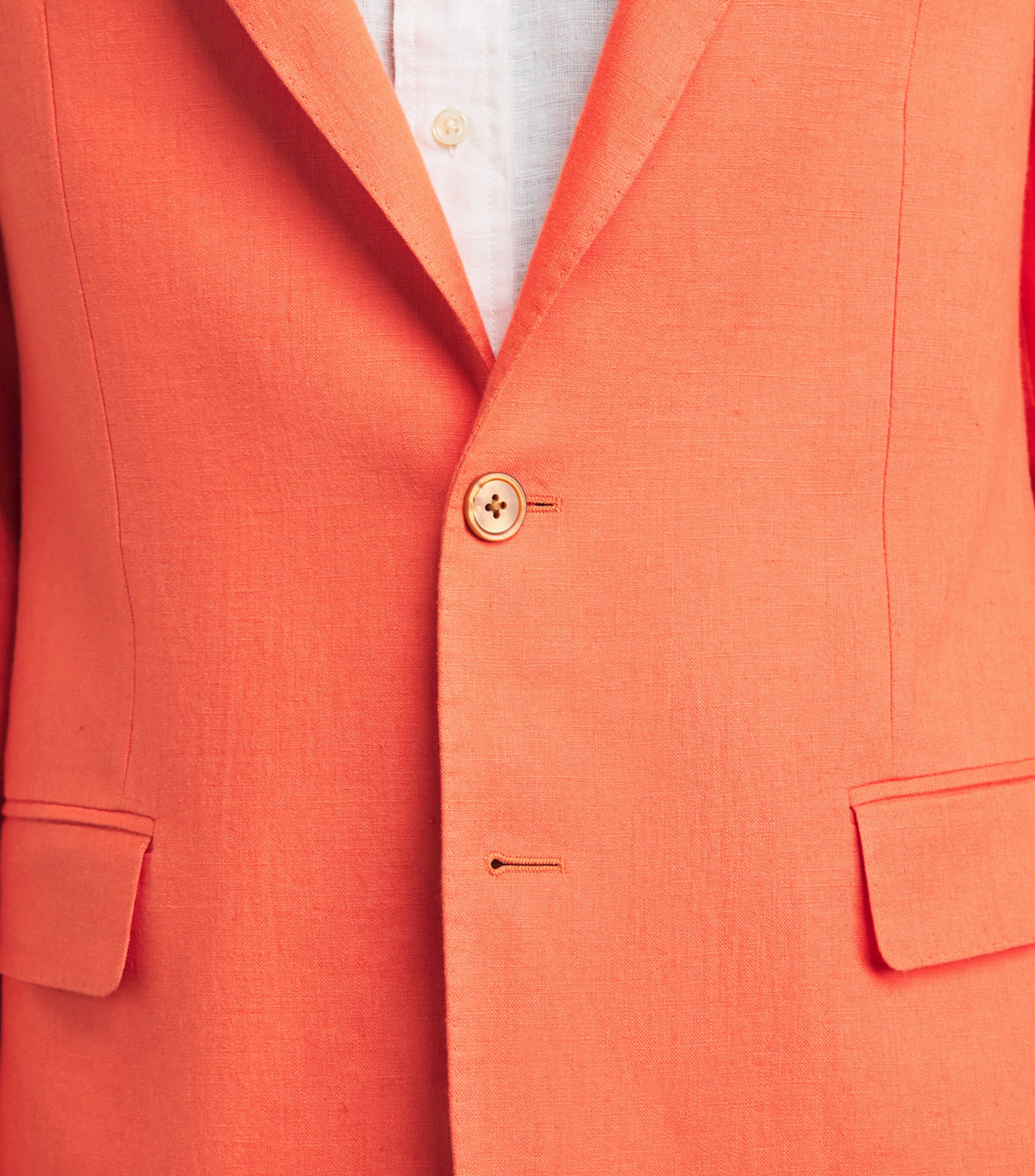 Polo Ralph Lauren Mens Linen Single-Breasted Blazer Spring Melon Image 3