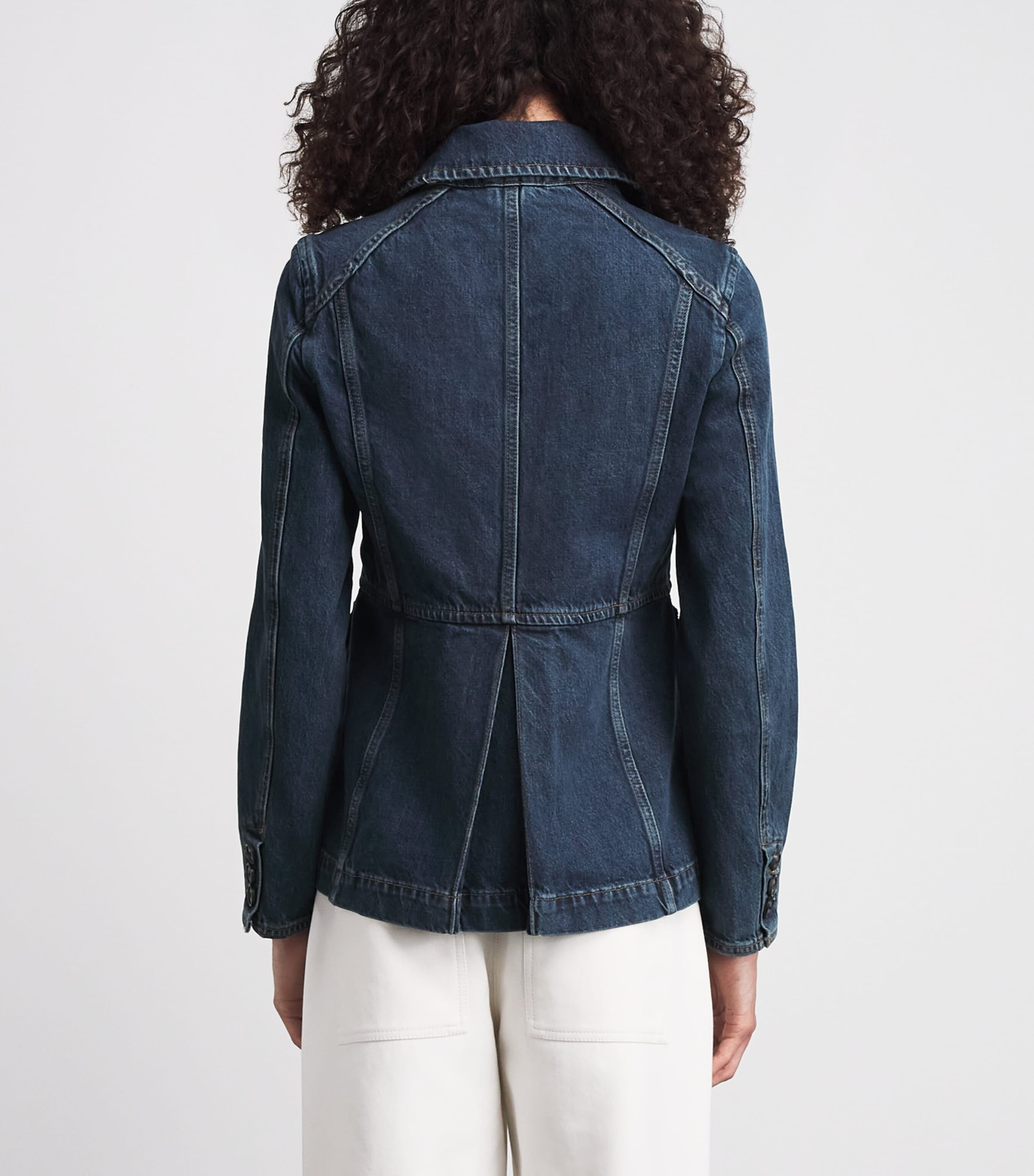 ME+EM Womens Denim Utility Jacket Authentic Dark Blue Image 5
