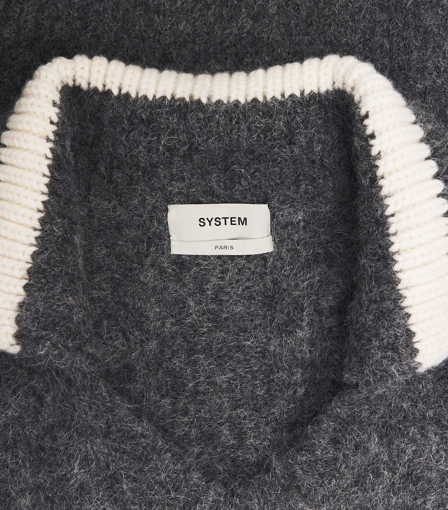 Wool-Blend Polo Sweater GREY GY Image 5