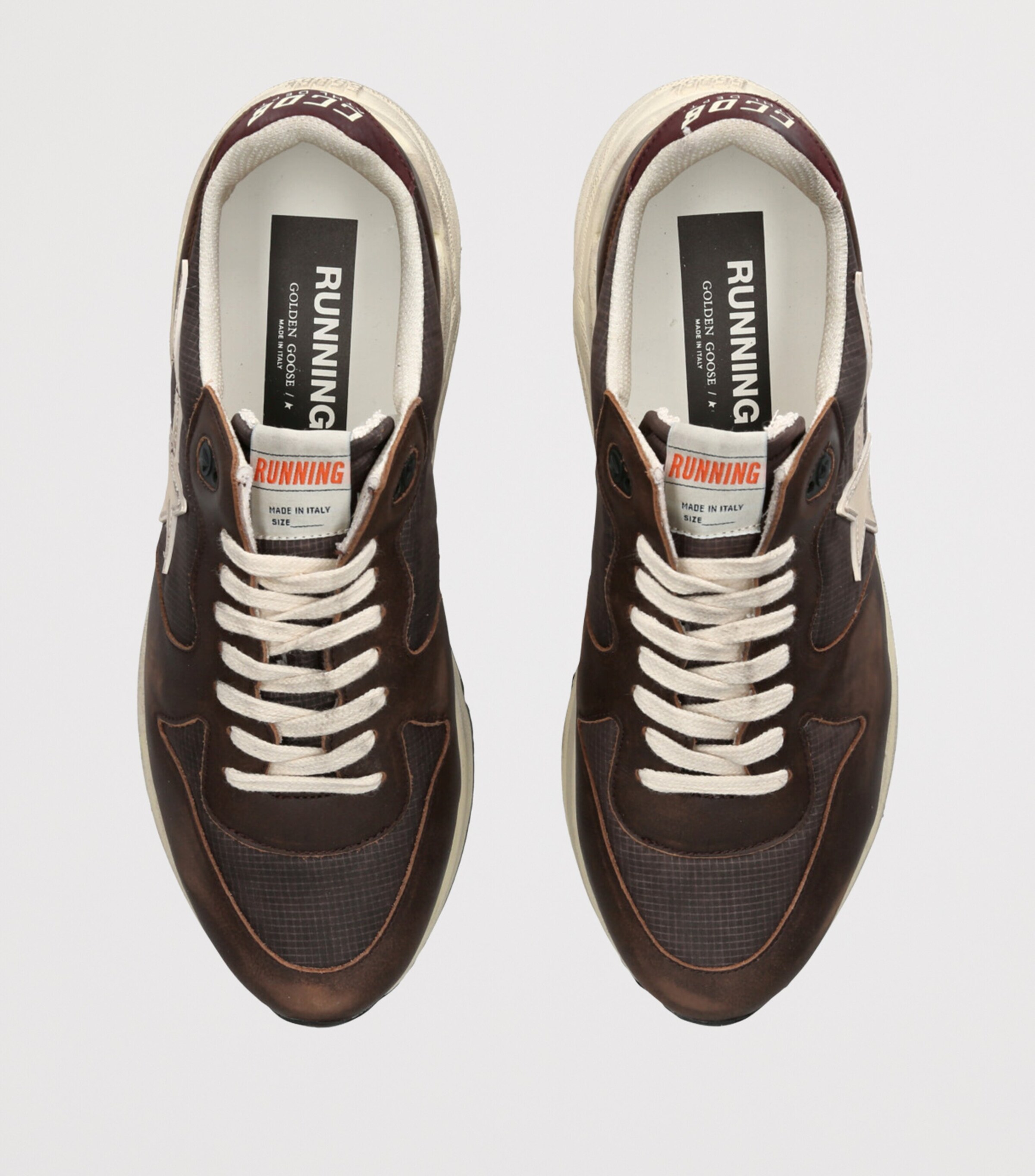 Leather Running Sole Sneakers BROWN/OTH Image 4