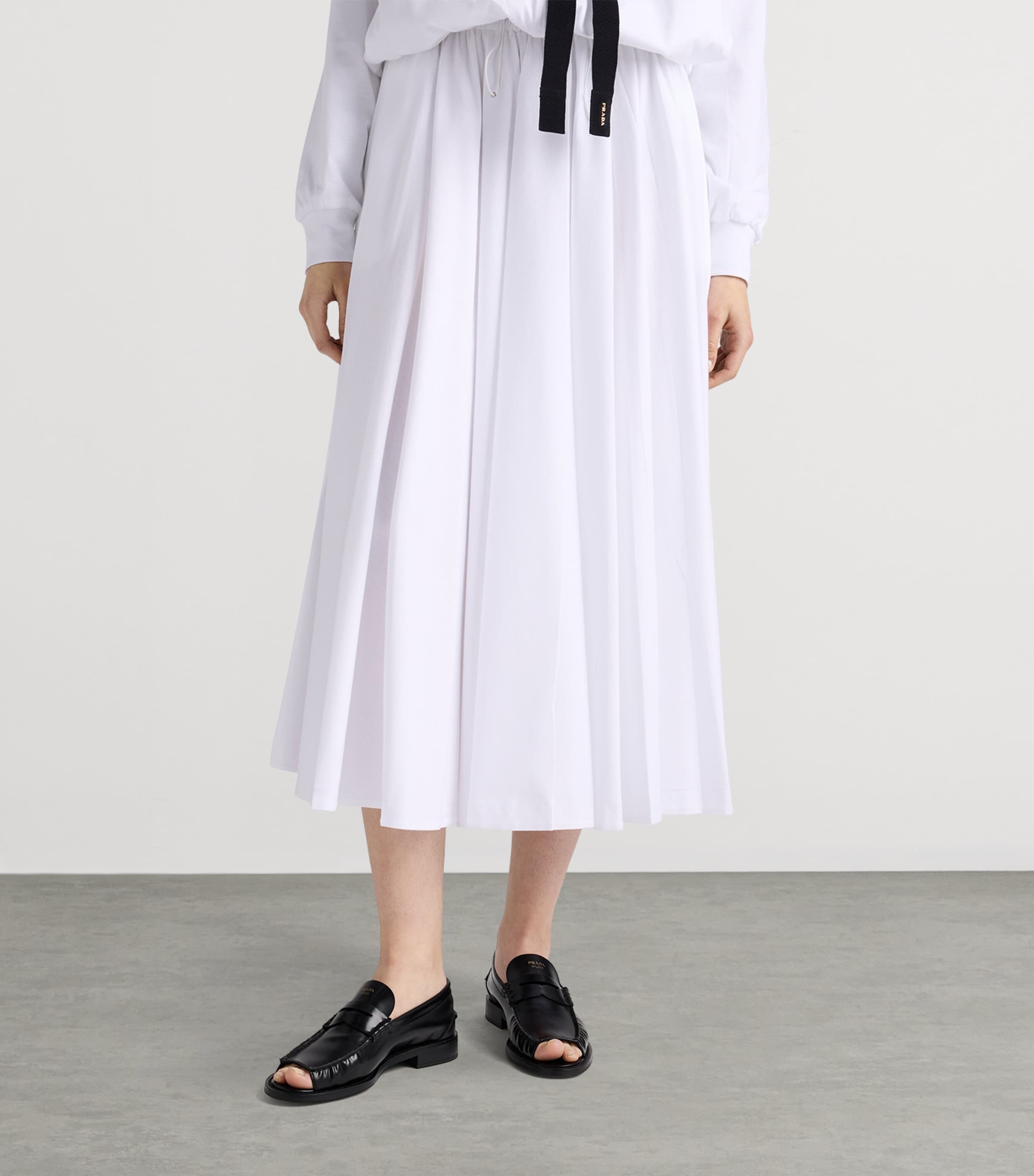 Prada Cotton Reversible Maxi Skirt | Harrods UK