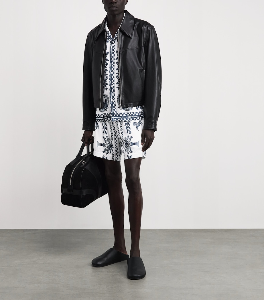 Rhude Mens Regista Tile Shorts White / Image 2