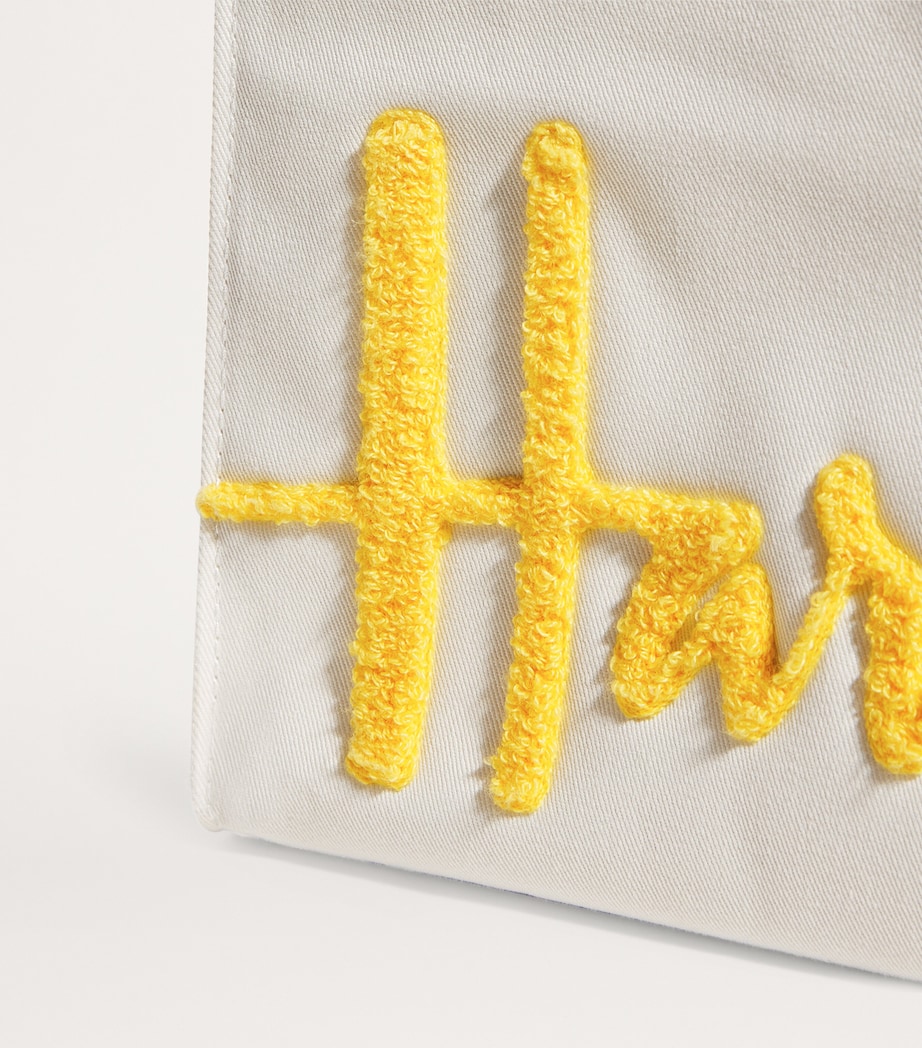 Small Cotton Logo Tote Bag YELLOW Image 6