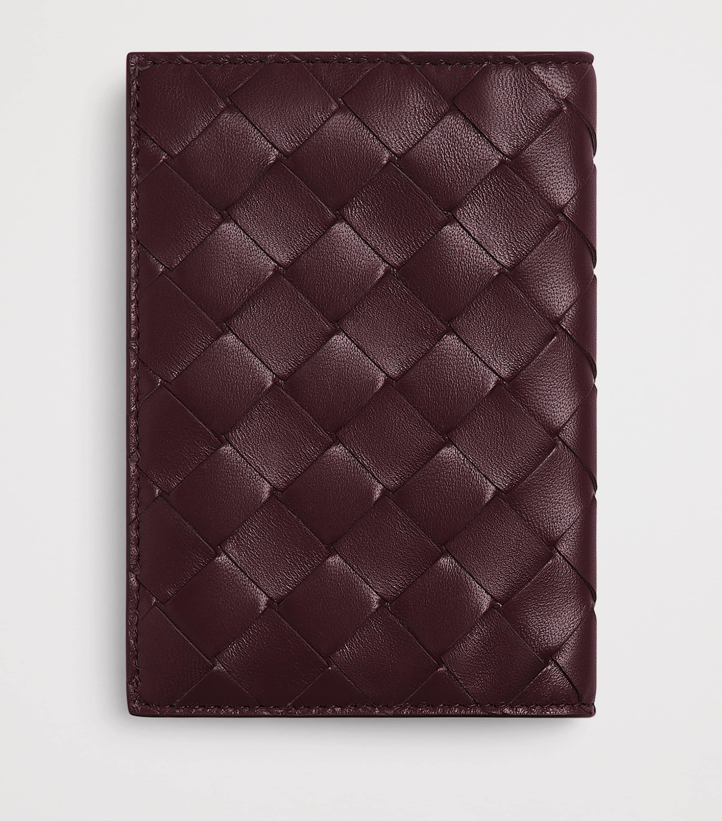 Bottega Veneta Leather Intrecciato Passport Holder Image 3