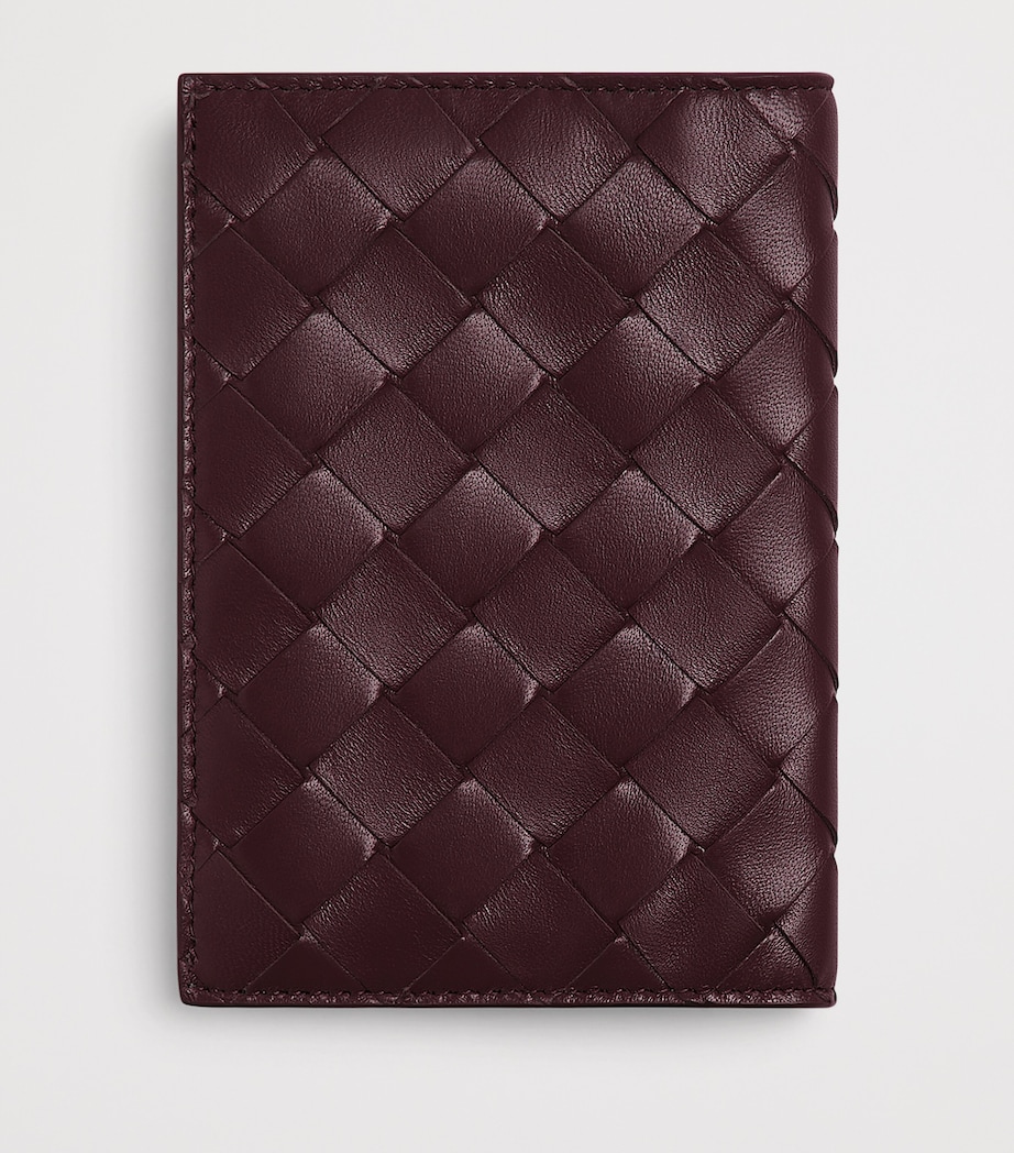 Bottega Veneta Leather Intrecciato Passport Holder Image 3