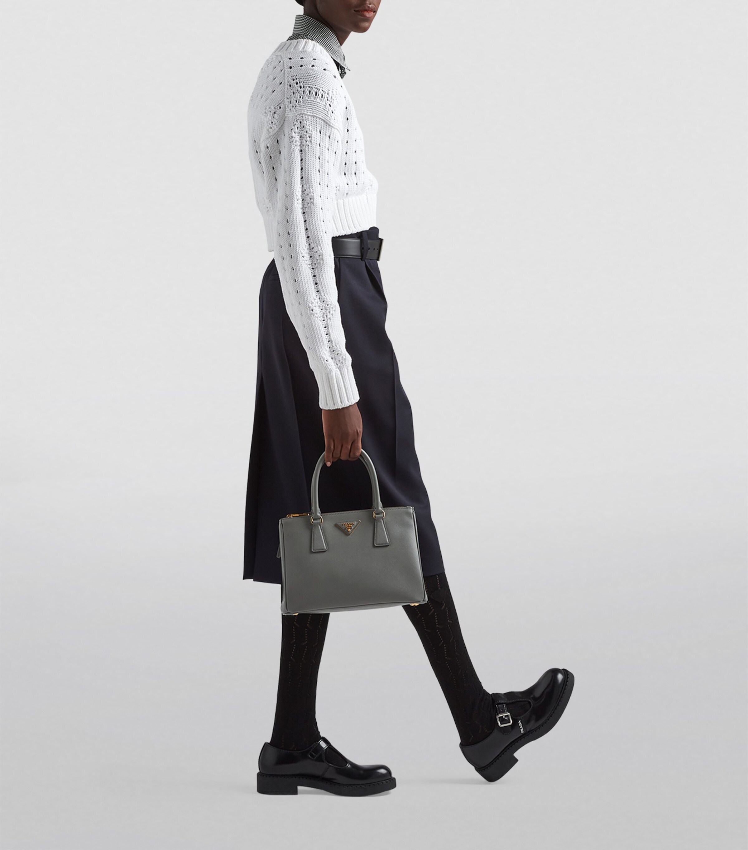 Prada Medium Leather Galleria Top-Handle Bag Image 2