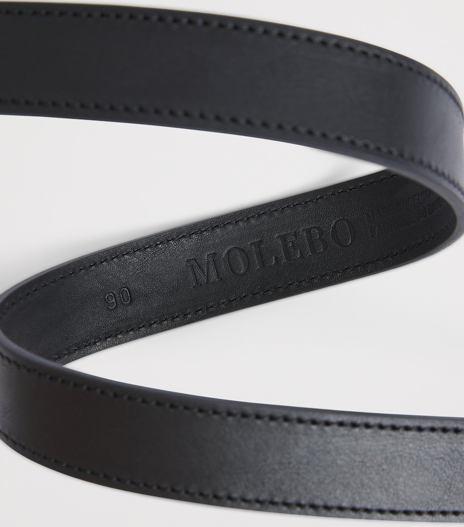 Molebo Leather Western Belt Black Leather Image 3