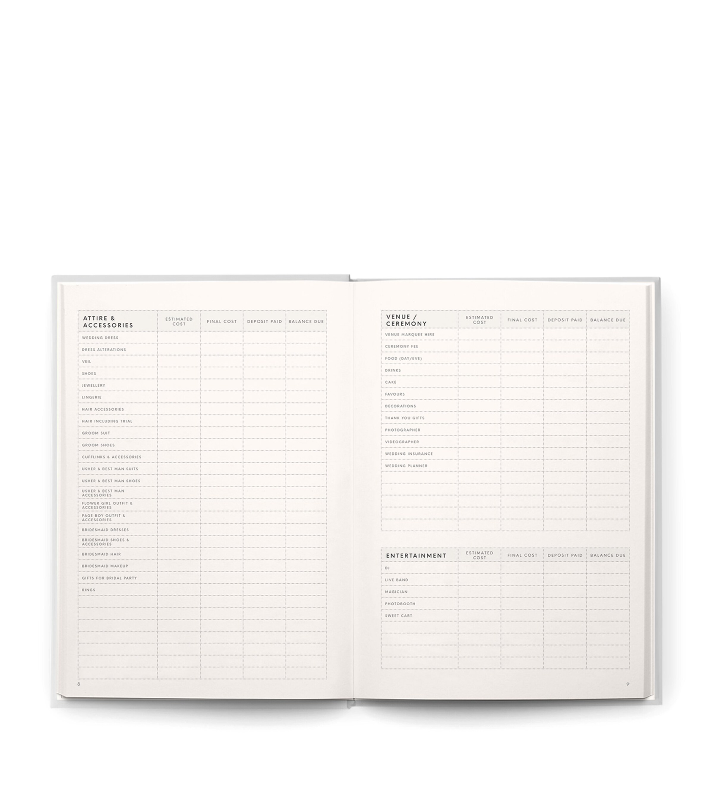 Faux Leather Wedding Planner GREY Image 6