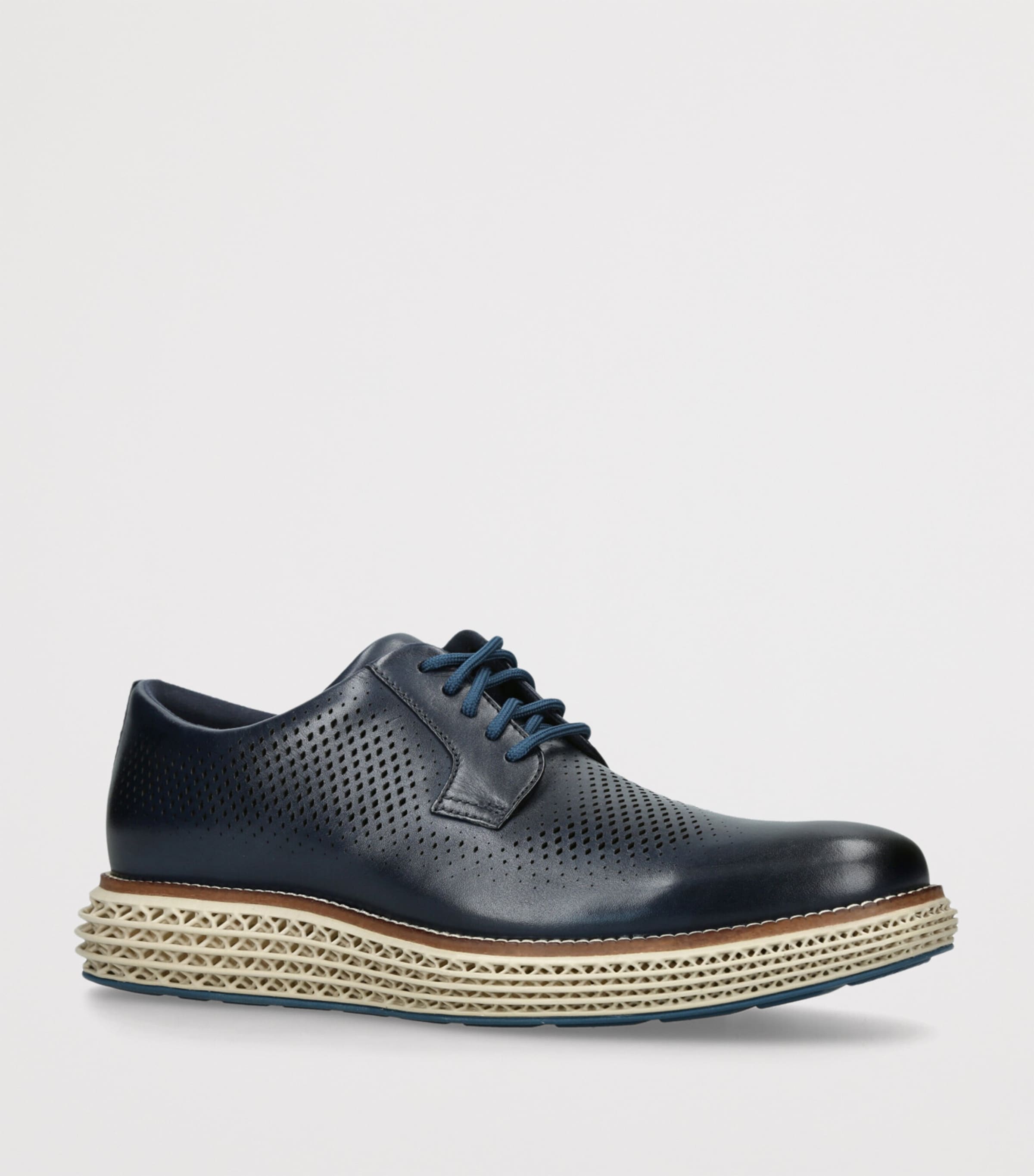 Cole Haan Navy Perforated Derby Sneakers Men main image 3