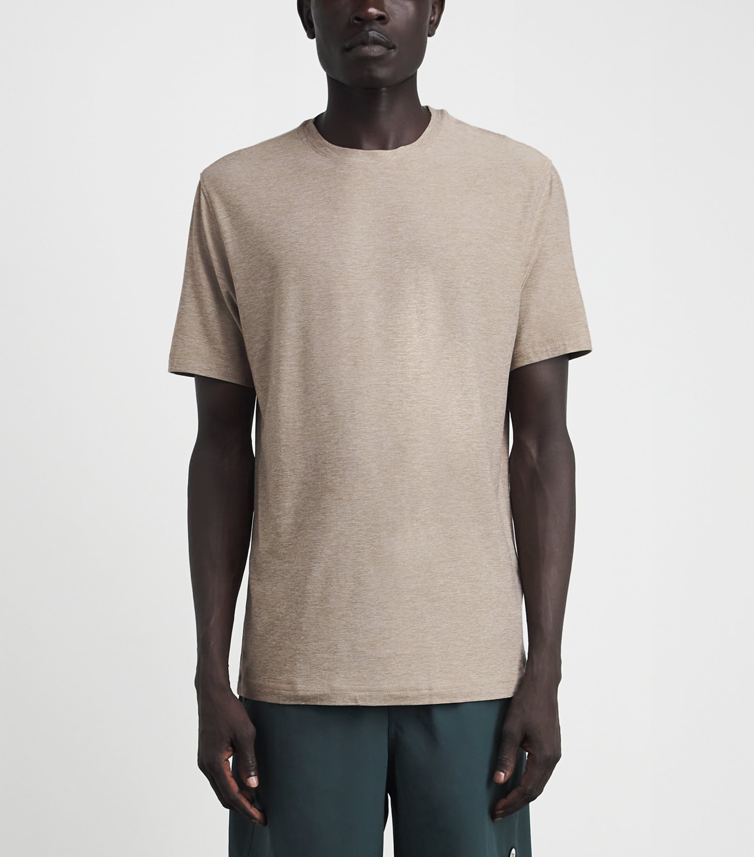 VUORI Mens Strato Tech T-Shirt Hao Acorn Heath Image 4