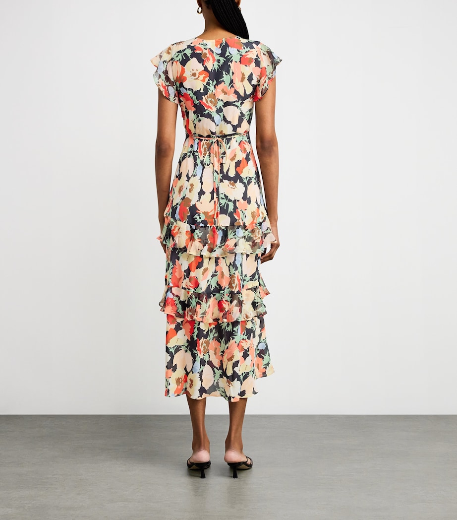 Silk Meena Midi Dress ENGLISH GRDN DP NAVY Image 3