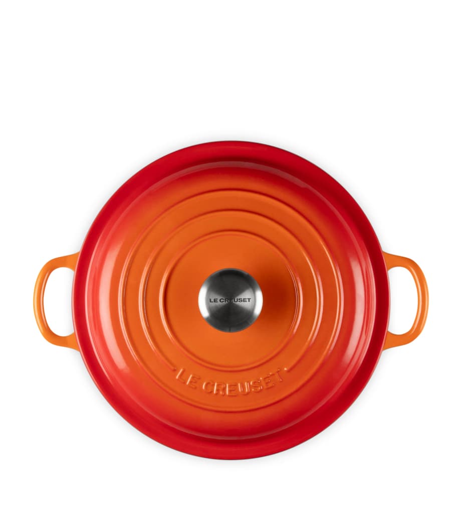 Le Creuset Cast Iron Shallow Casserole Dish (22cm) Volcanic Image 5
