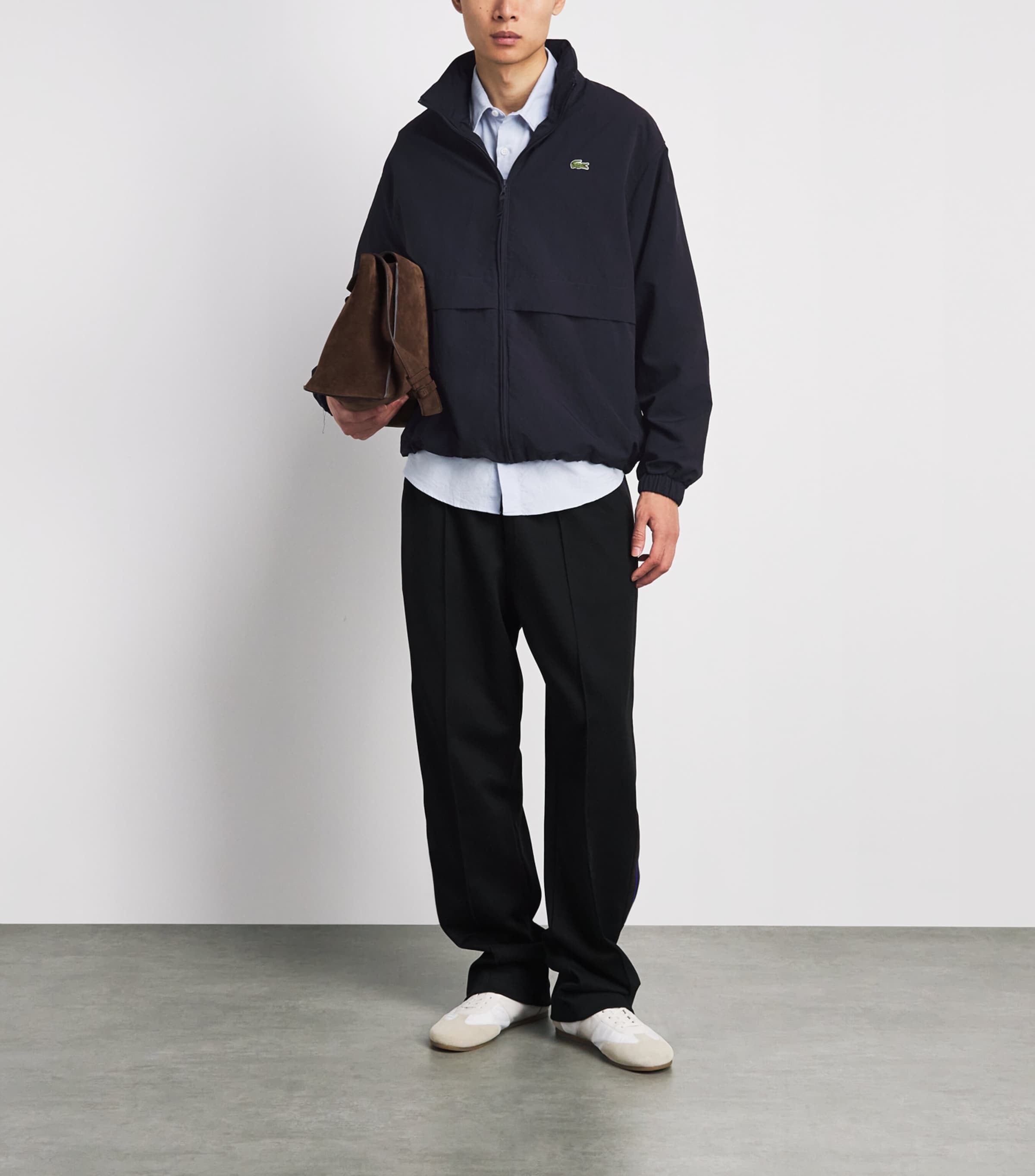 Lacoste Mens Water-Repellent Windbreaker Abysm Image 2