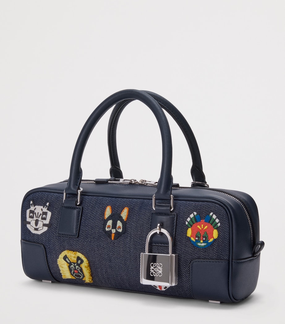 x Louis Wain Denim Amazona 23 Top Handle Bag BLUE Image 2