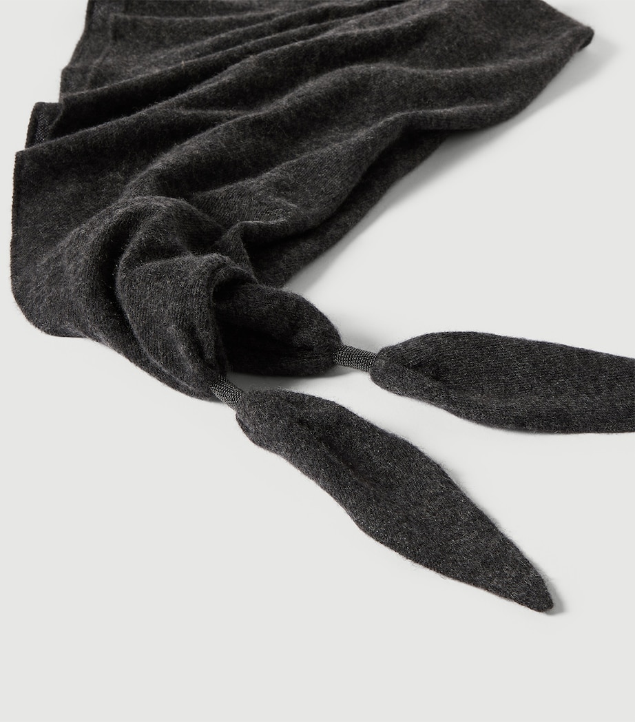 Brunello Cucinelli Womens Cashmere Scarf Black Image 4