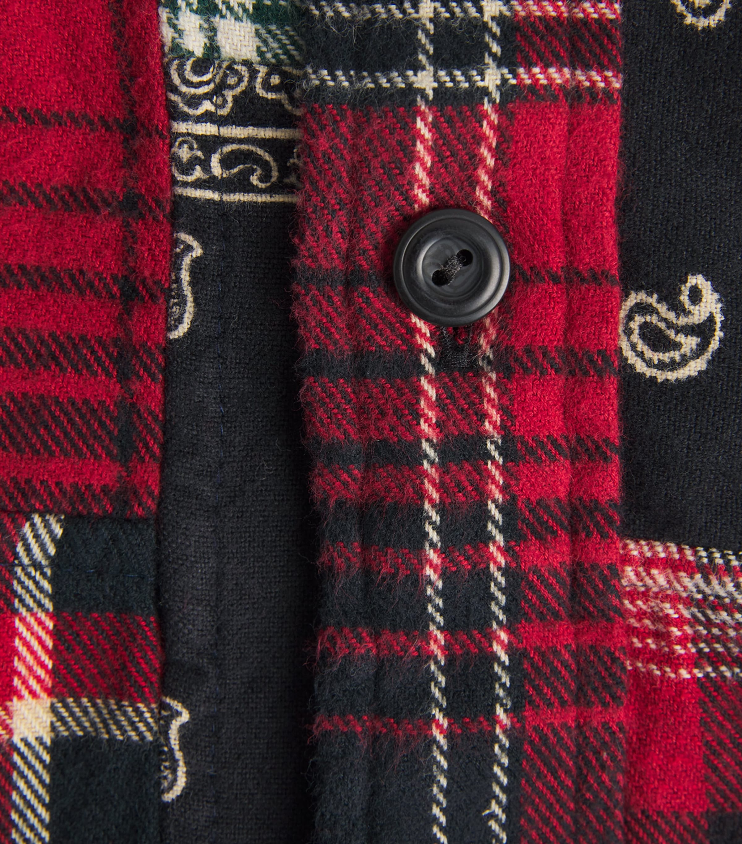 Cotton Flannel Patchwork Shirt MULTI Image 5