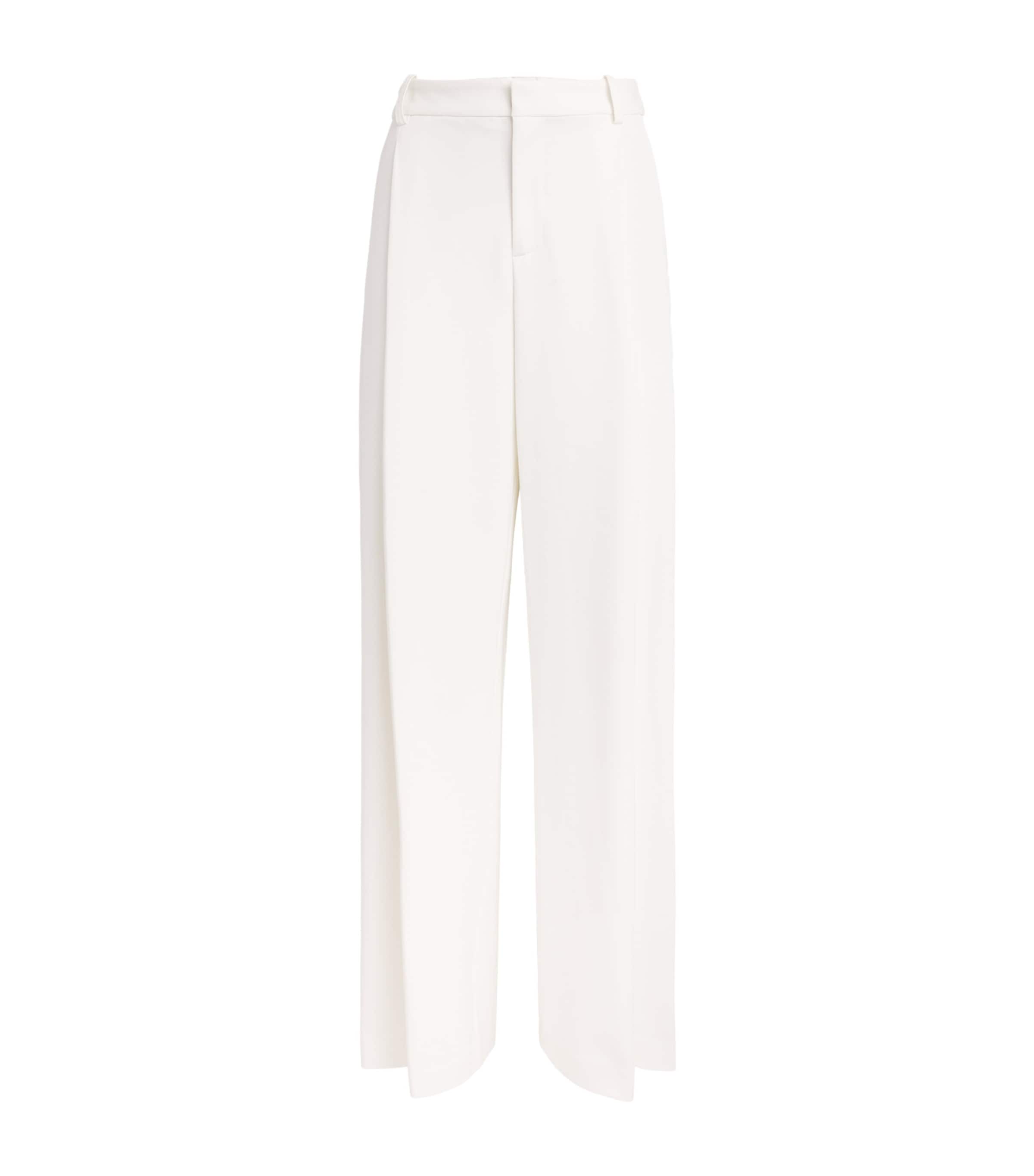 L'Agence Allanah Wide-Leg Trousers Whit White