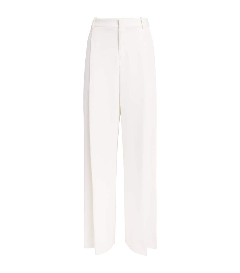 L'Agence Womens Allanah Wide-Leg Trousers Whit White Image 1