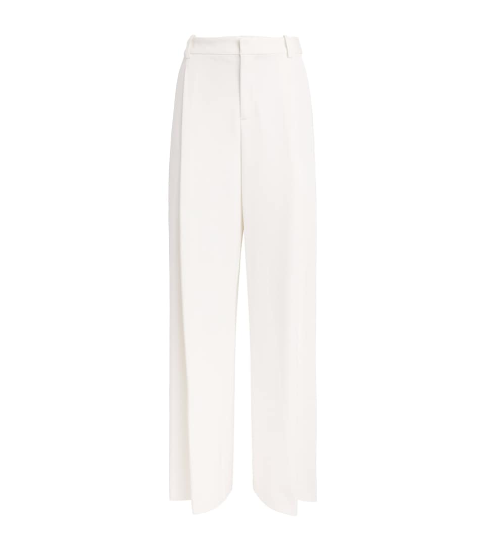 L'Agence Allanah Wide-Leg Trousers Whit White