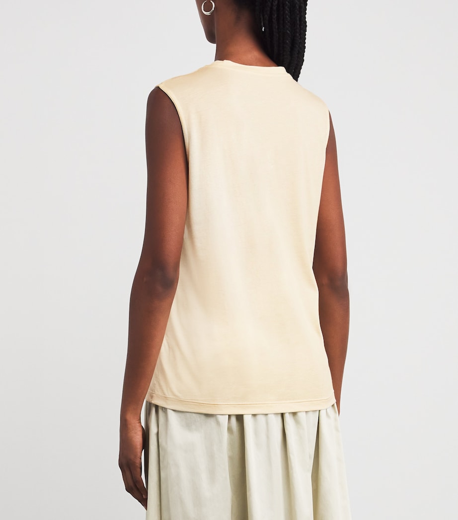 Cotton-Silk Tank Top AFFOGATO Image 4