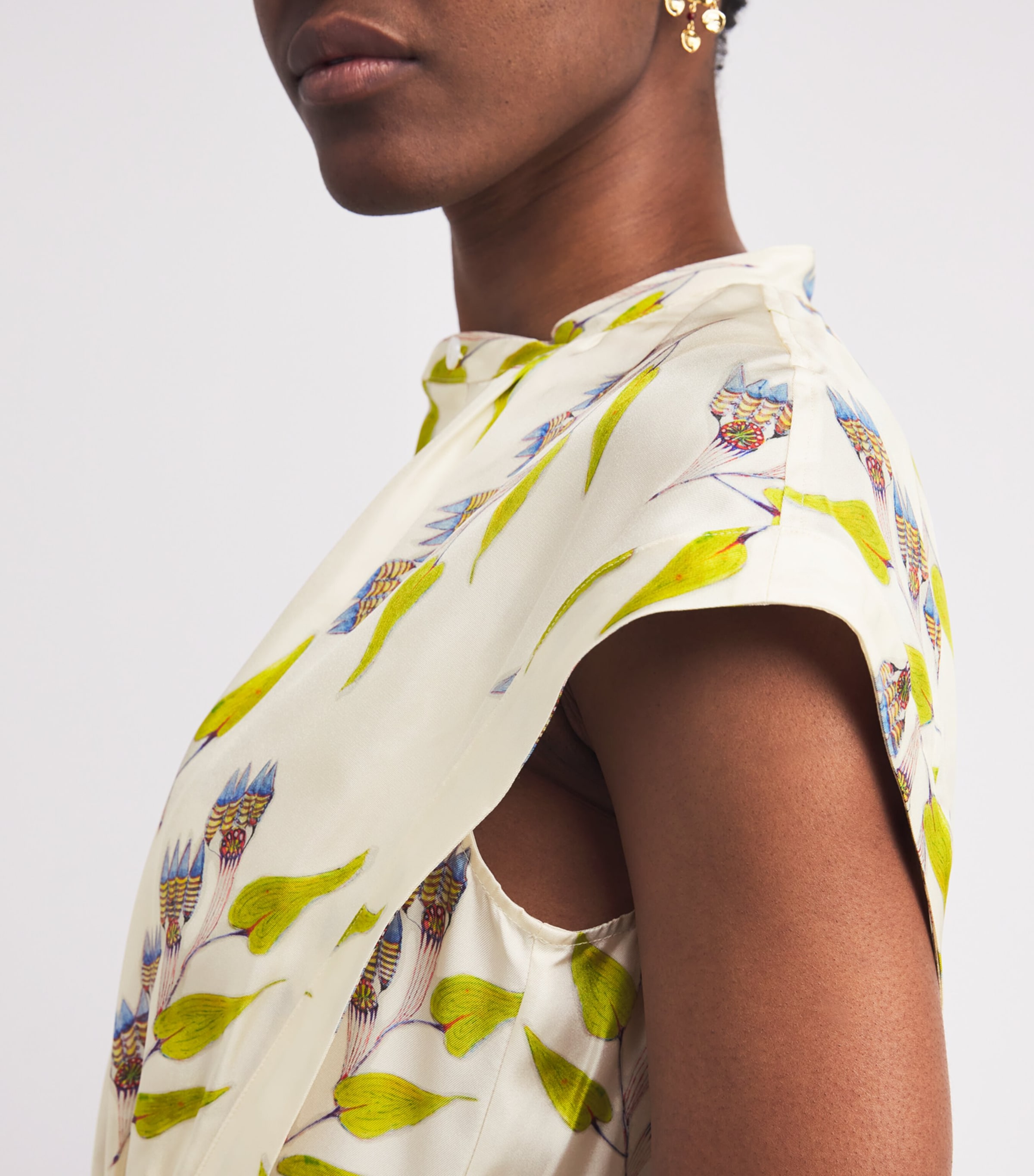 Silk Floral Lausanne Midi Dress INFINITE FLOWER Image 4